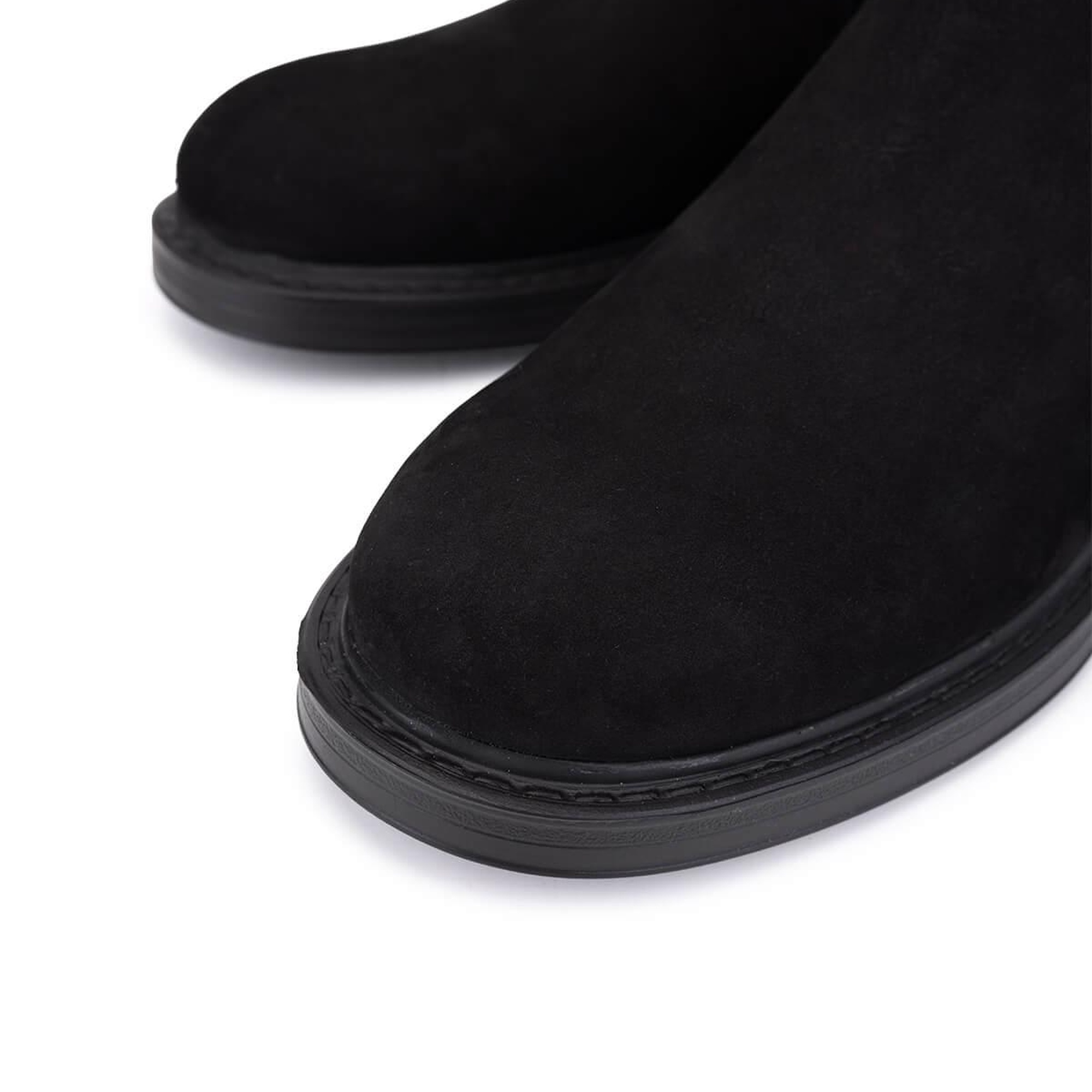 Tamer Tanca Erkek Hakiki Deri Siyah Nubuk Casual Bot