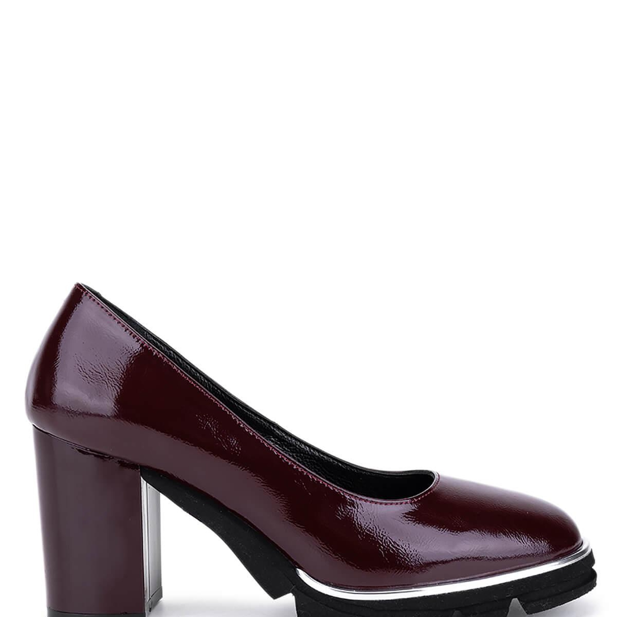 Tamer Tanca Kadın Hakiki Deri Bordo Rugan Topuklu Ayakkabı