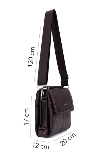  Tamer Tanca Erkek Hakiki Deri Kahverengi Postacı Çanta