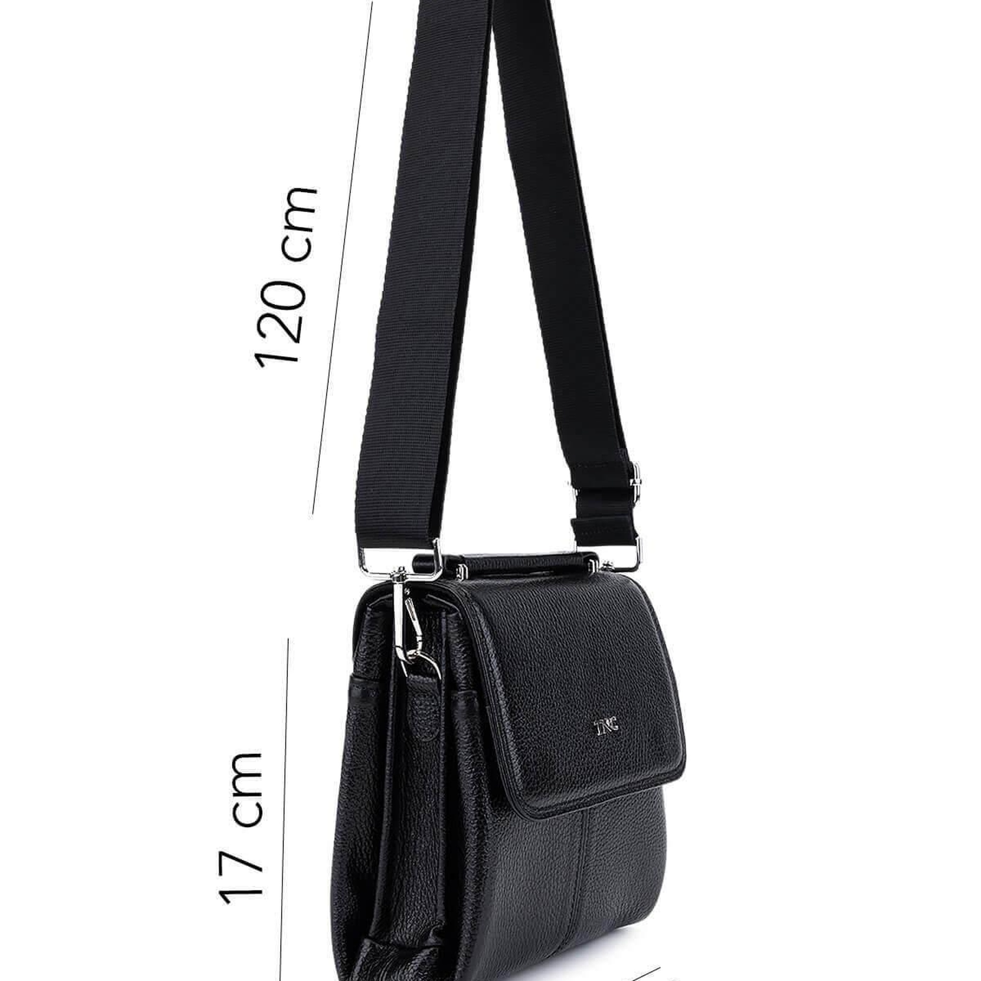 Tamer Tanca Erkek Hakiki Deri Siyah Postacı Çanta