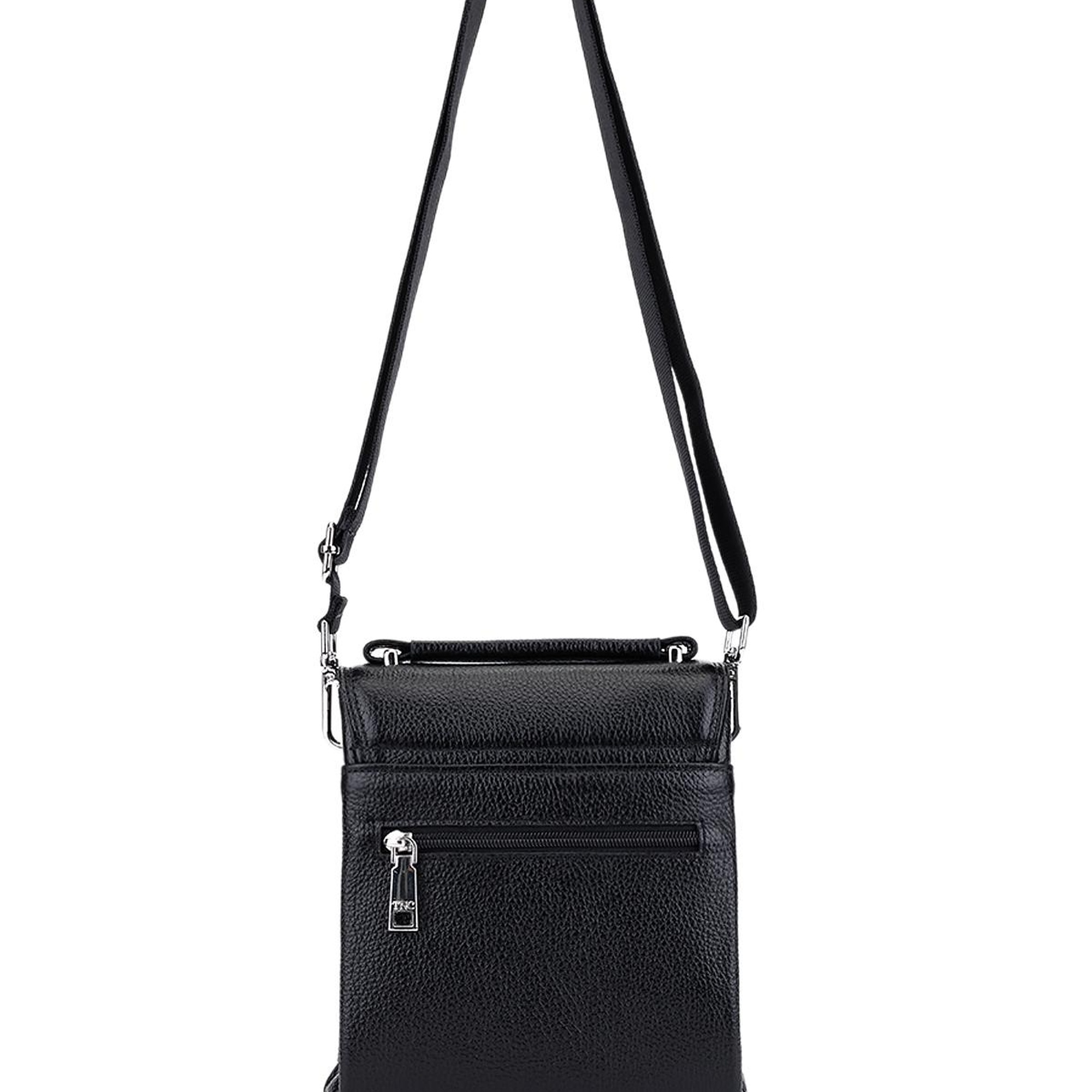 Tamer Tanca Erkek Hakiki Deri Siyah Postacı Çanta