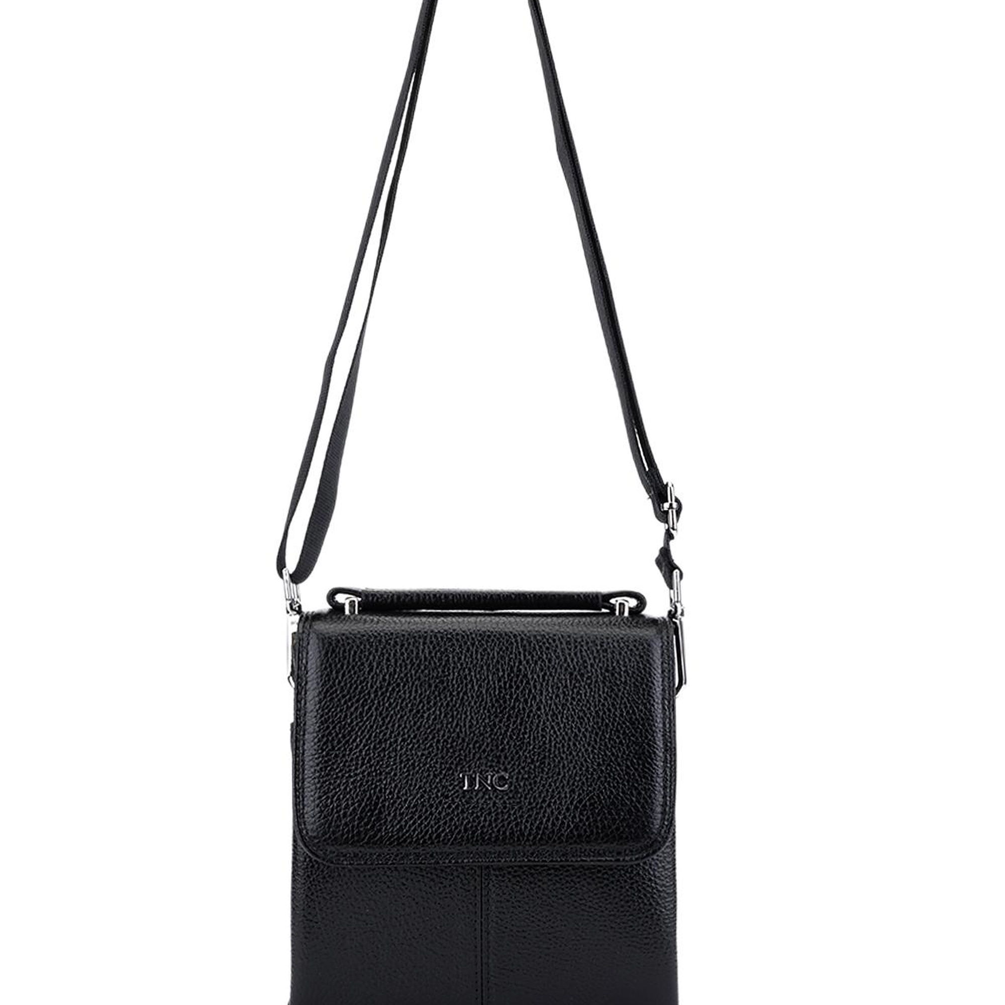 Tamer Tanca Erkek Hakiki Deri Siyah Postacı Çanta