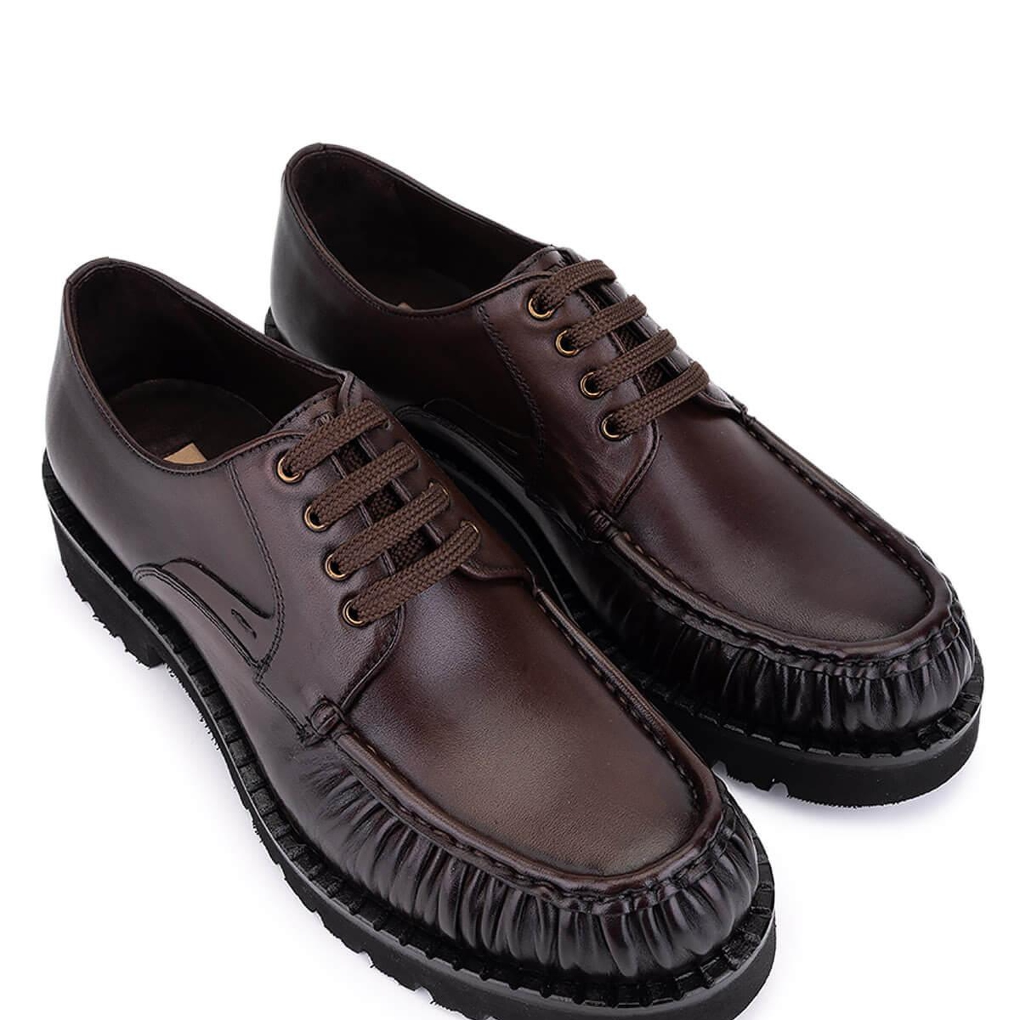 Tamer Tanca Erkek Hakiki Deri Kahverengi Casual Ayakkabı