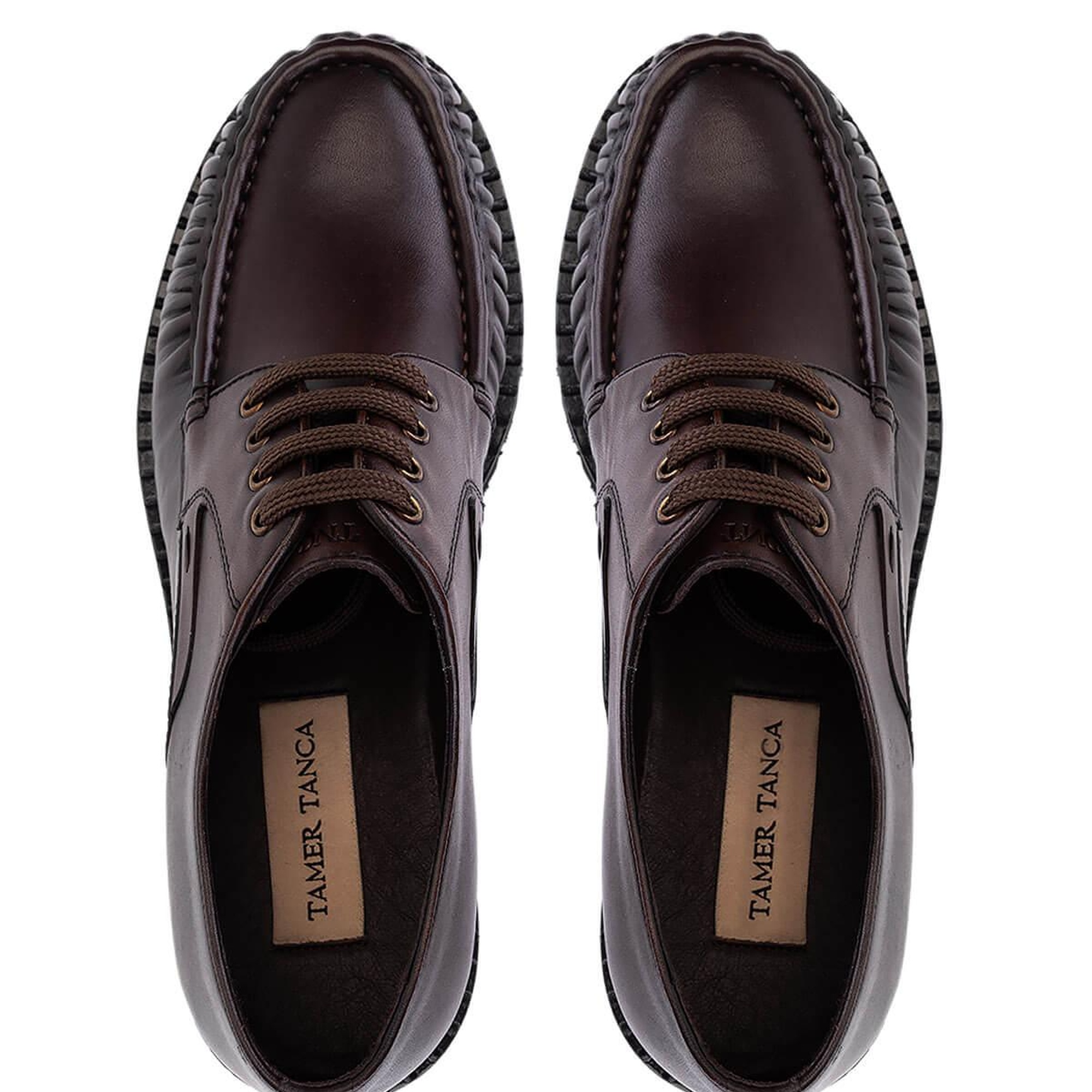 Tamer Tanca Erkek Hakiki Deri Kahverengi Casual Ayakkabı