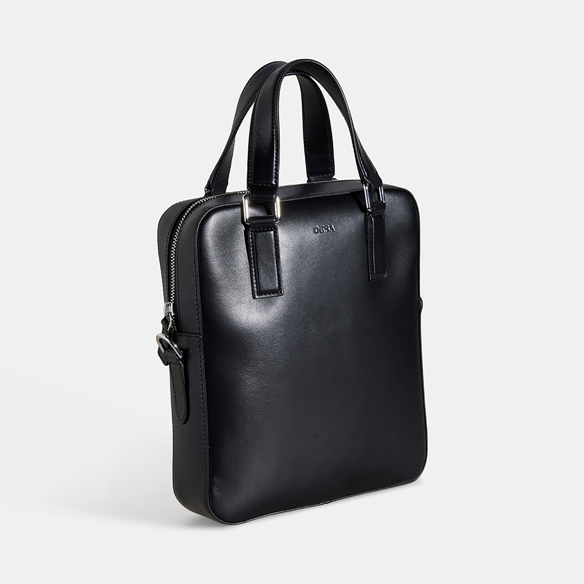 Erkek Siyah Deri Postacı Çantası