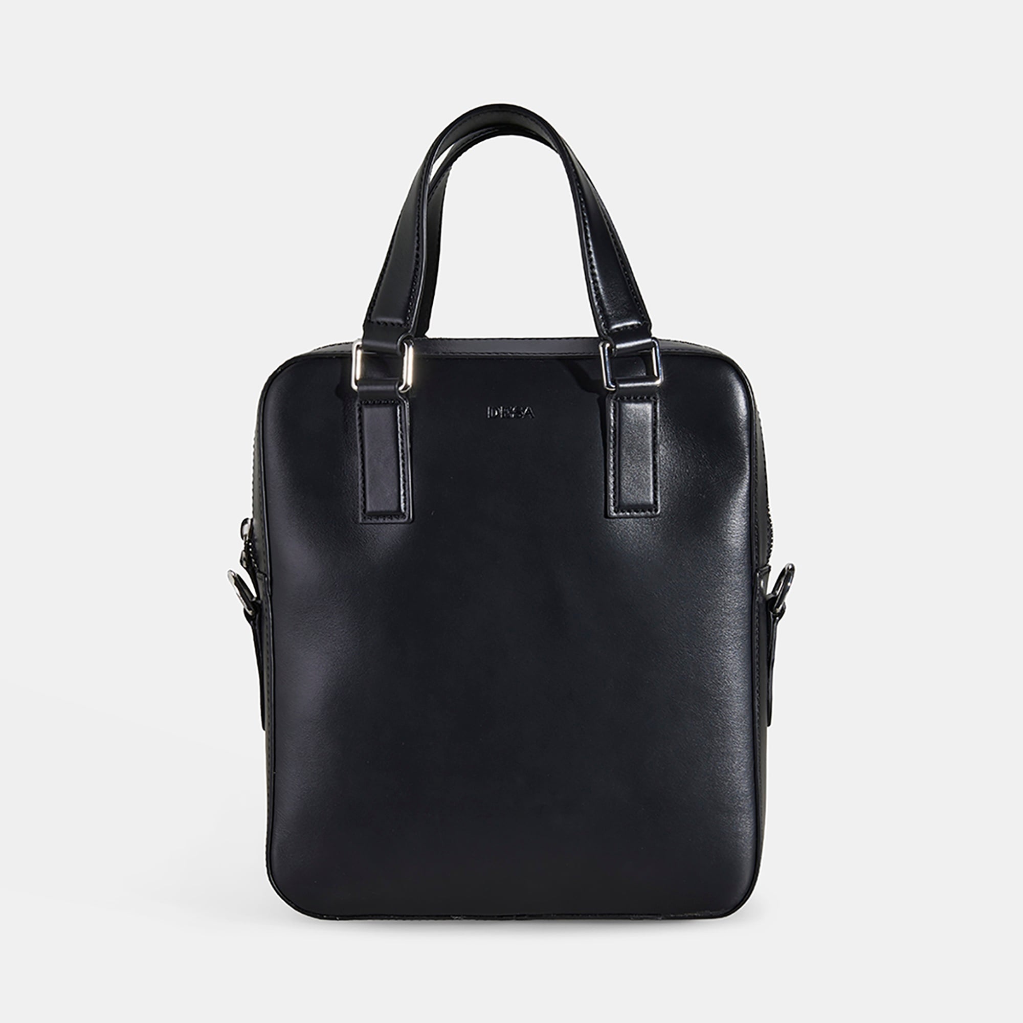 Erkek Siyah Deri Postacı Çantası