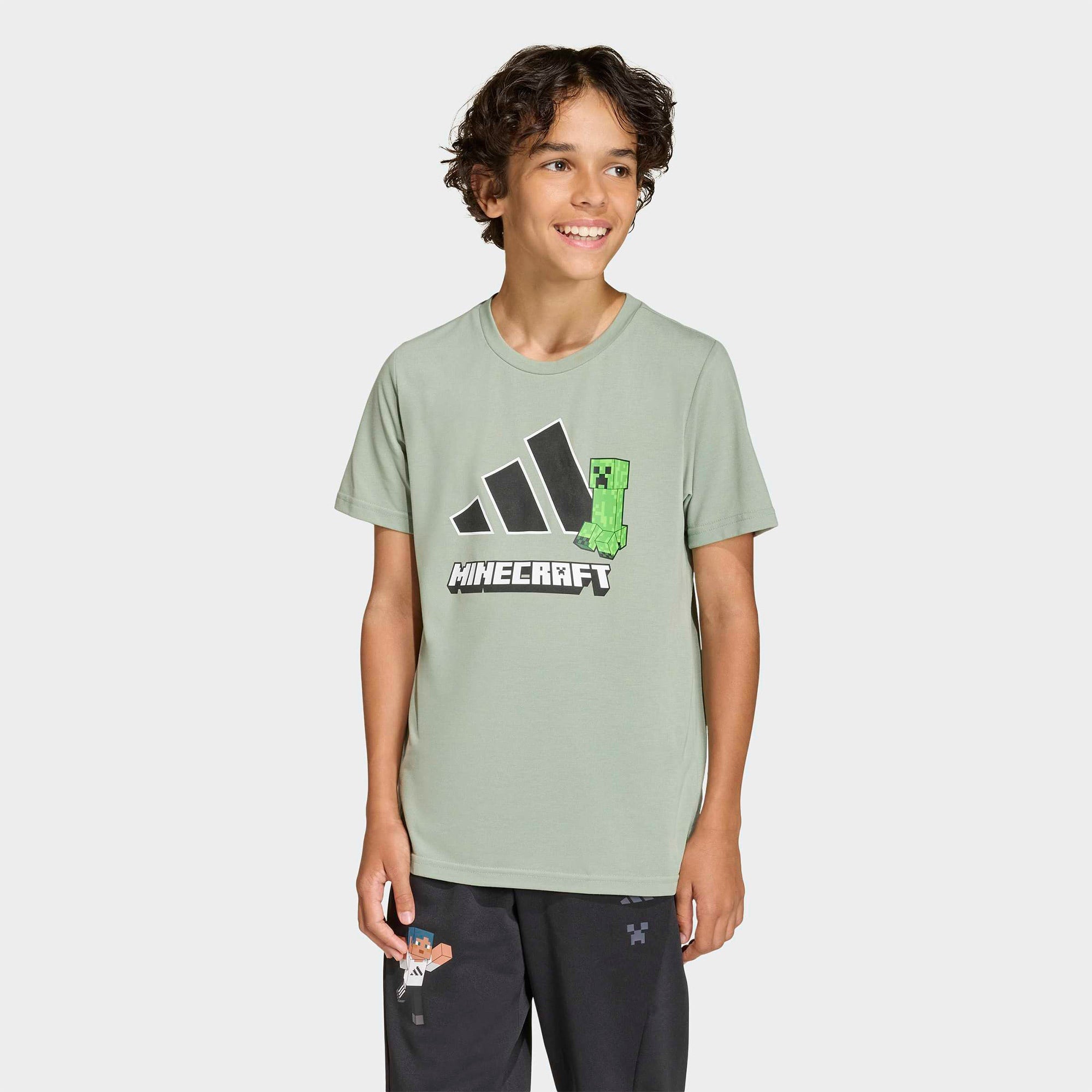 adidas Minecraft Training Çocuk Yeşil T-Shirt