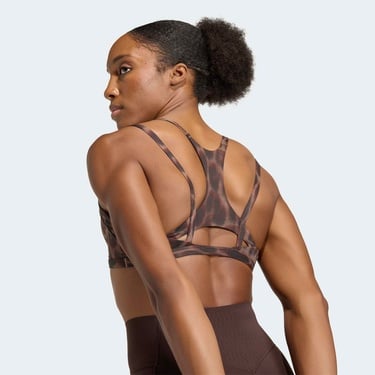  adidas Optime Leopar Kadın Kahverengi Bra