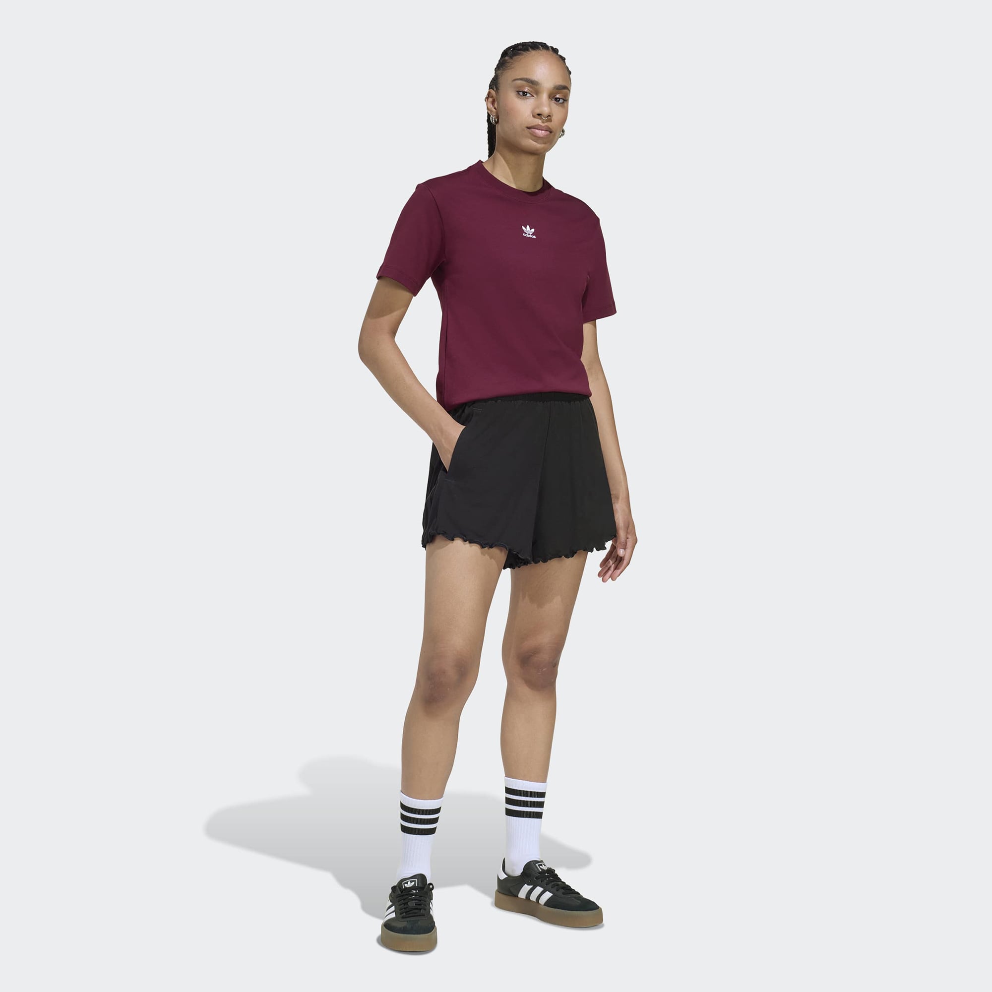 adidas Adicolor Essentials Kadın Bordo T-Shirt