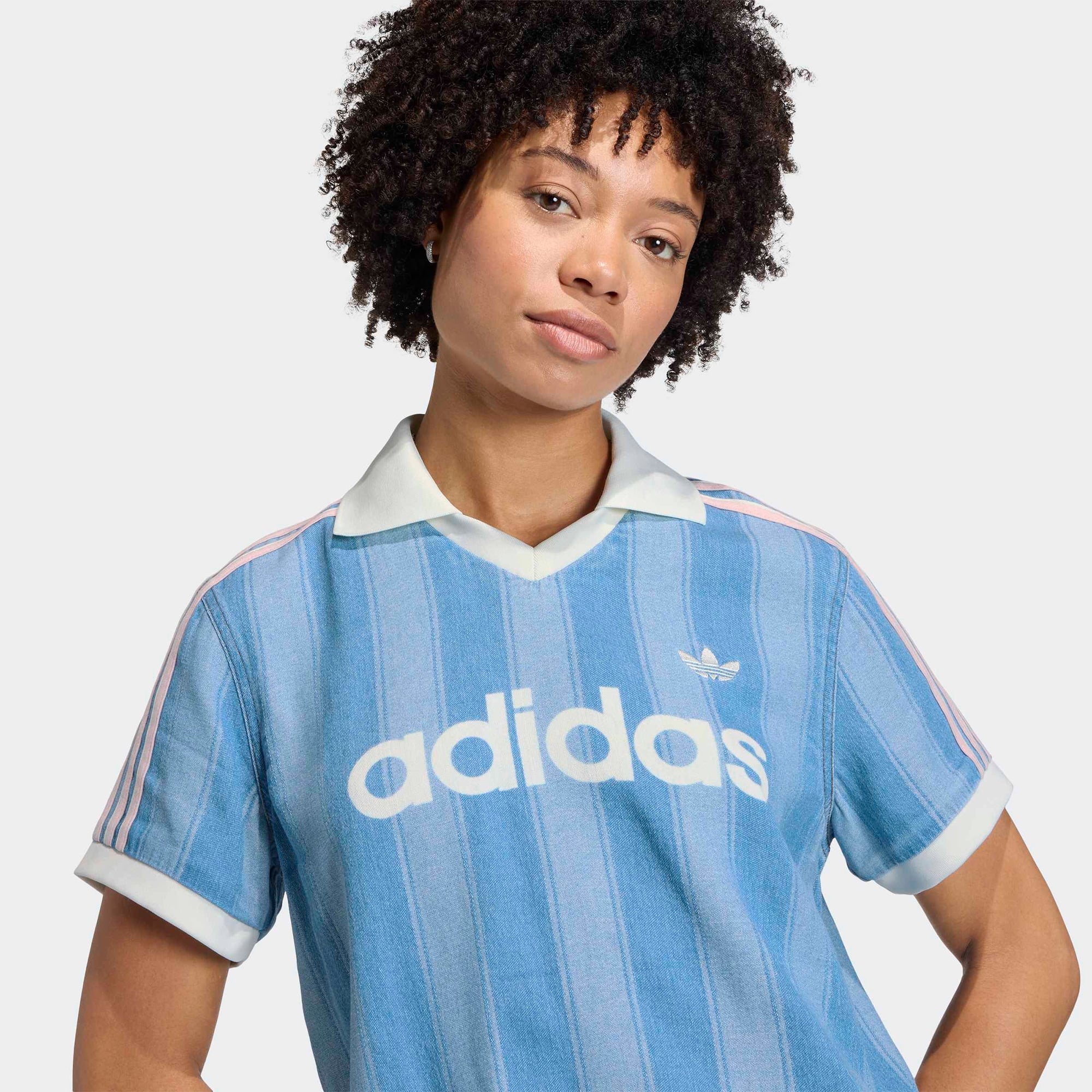 adidas Denim Jersey Kadın Mavi T-Shirt