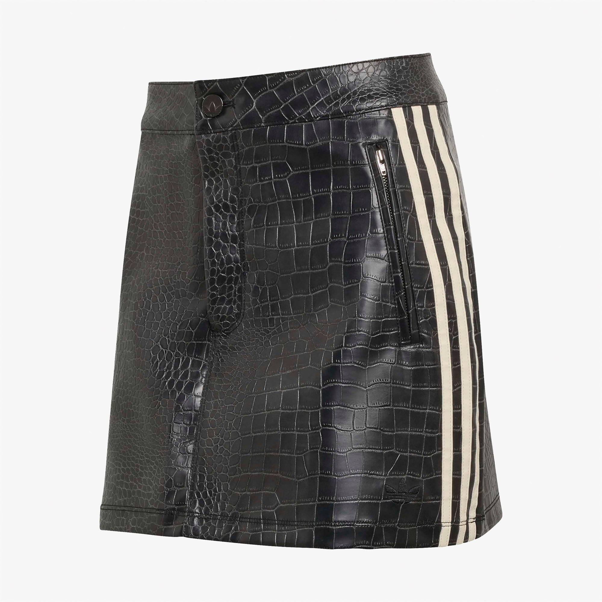 adidas Pleather Kadın Siyah Deri Etek