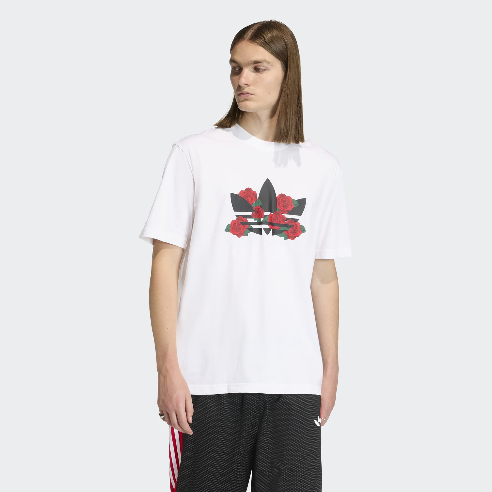 adidas Trefoil Series Roses Erkek Beyaz T-Shirt