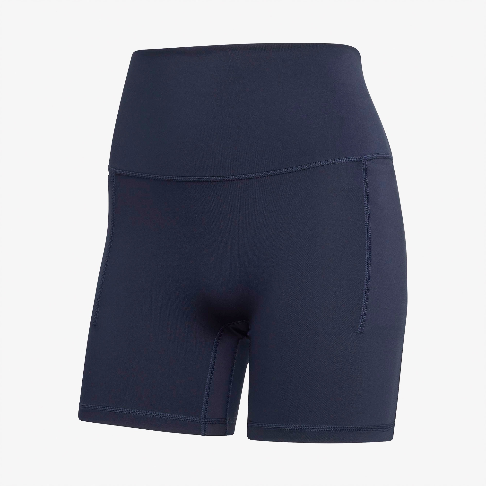 adidas 3-Stripes Studio All Me Booty Kadın Lacivert Kısa Tayt