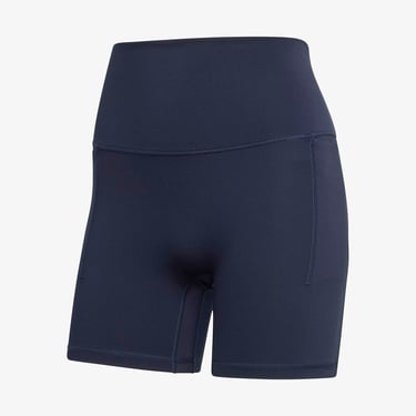  adidas 3-Stripes Studio All Me Booty Kadın Lacivert Kısa Tayt