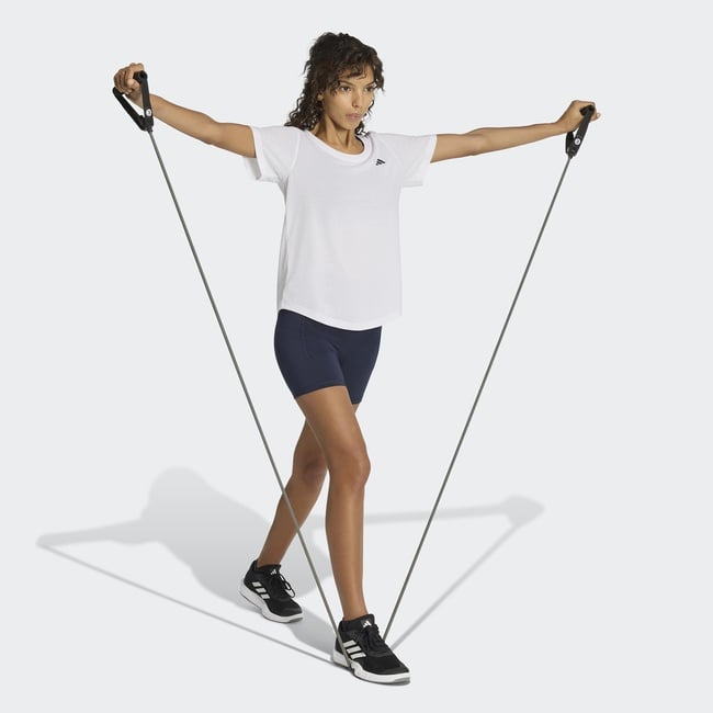  adidas 3-Stripes Studio All Me Booty Kadın Lacivert Kısa Tayt