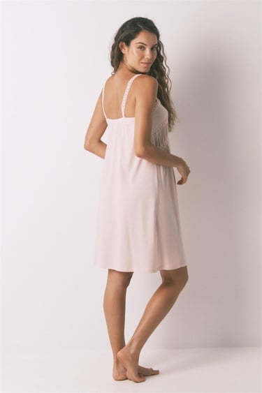  Women Secret Pembe Dantel Detaylı Kısa Hamile Gecelik