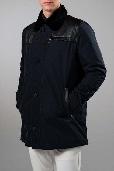  Tamer Tanca Erkek Tekstil & Deri Lacivert Mont