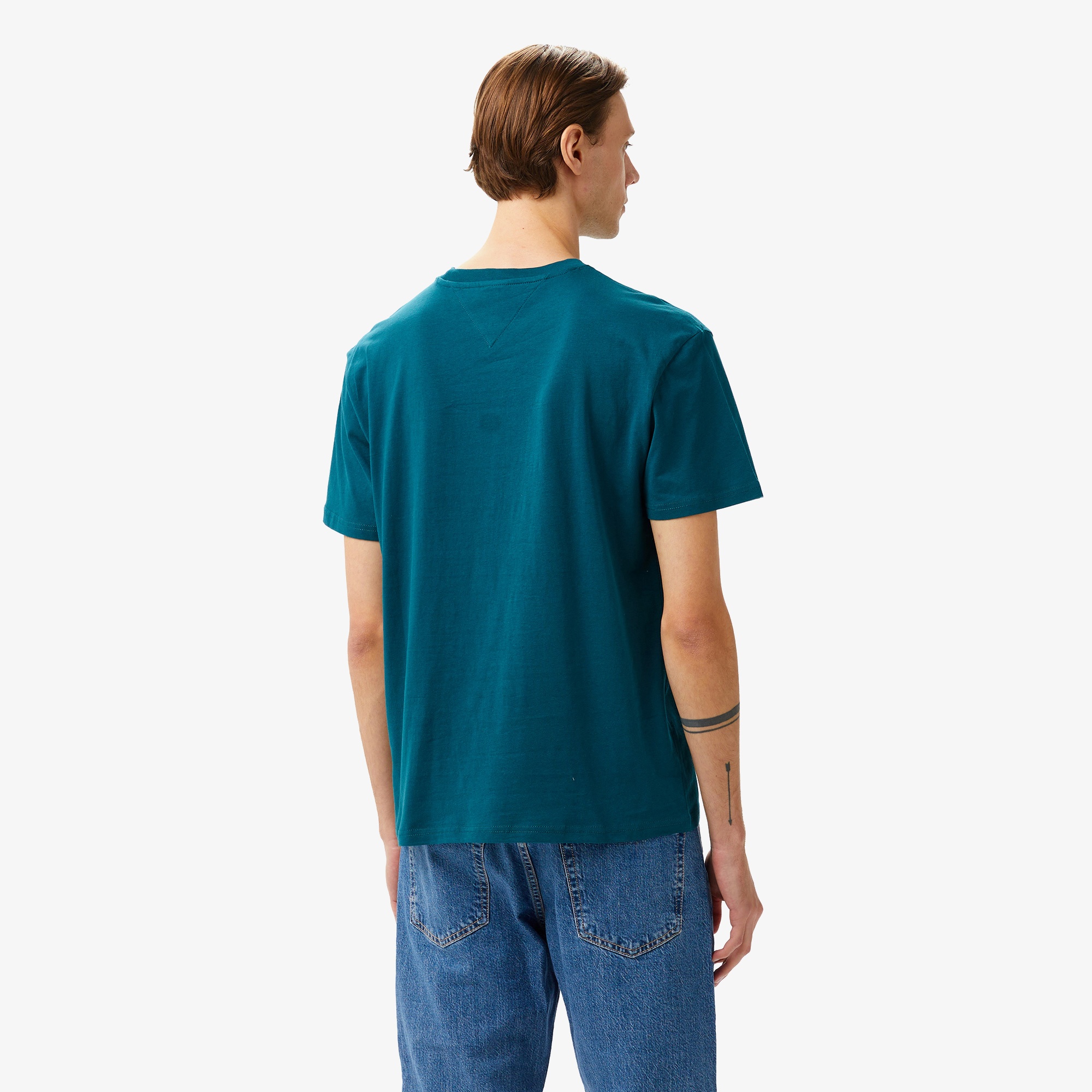 Tommy Hilfiger Jeans Gold Linear Logo Erkek Lacivert T-Shirt