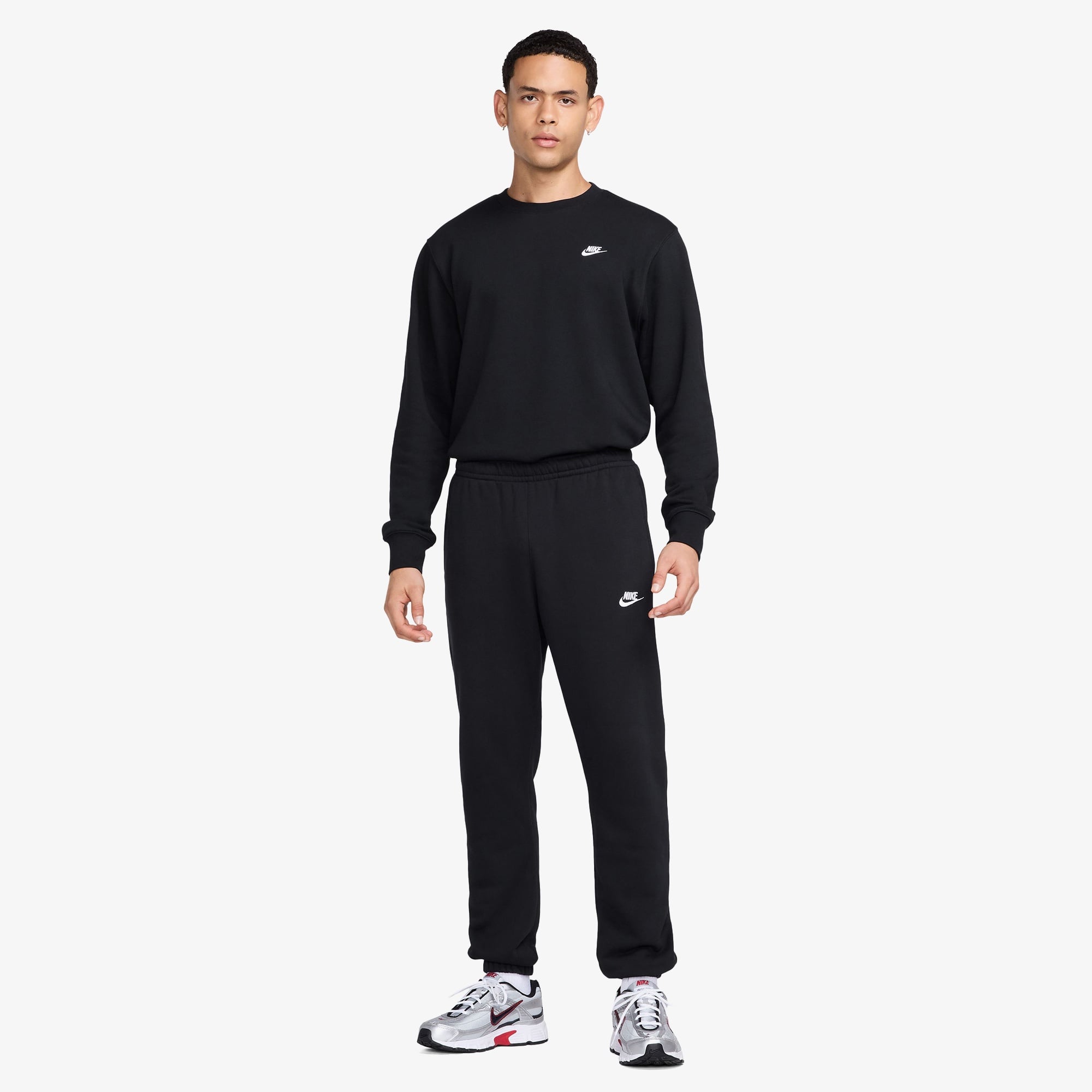 Nike Club Crew Erkek Siyah Sweatshirt