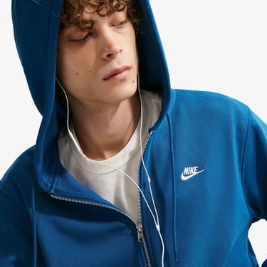  Nike Club Erkek Mavi Hoodie