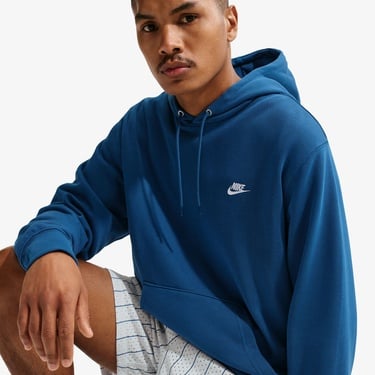  Nike Club Erkek Mavi Hoodie