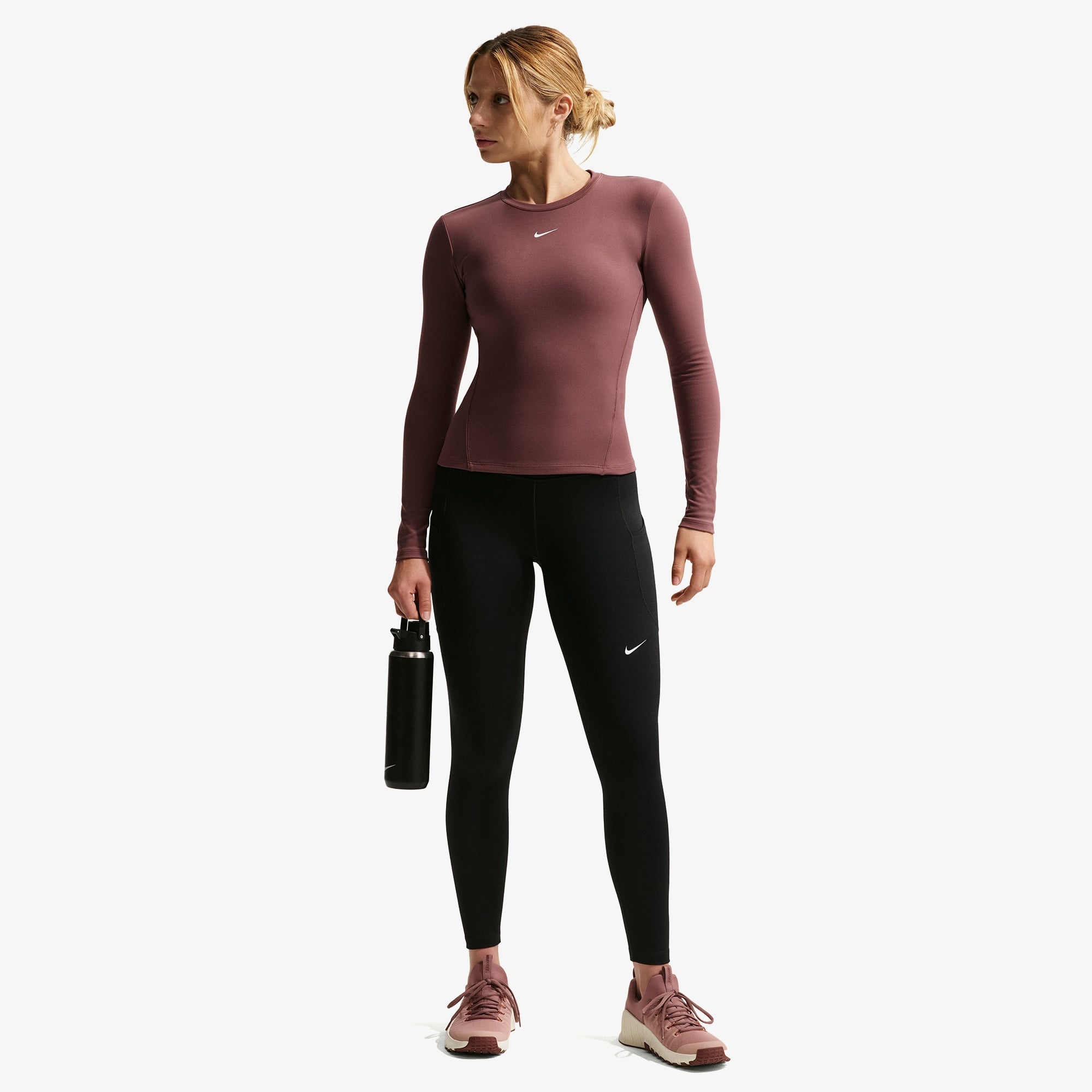 Nike Dri-Fit One Yüksel Belli Kadın Siyah Tayt