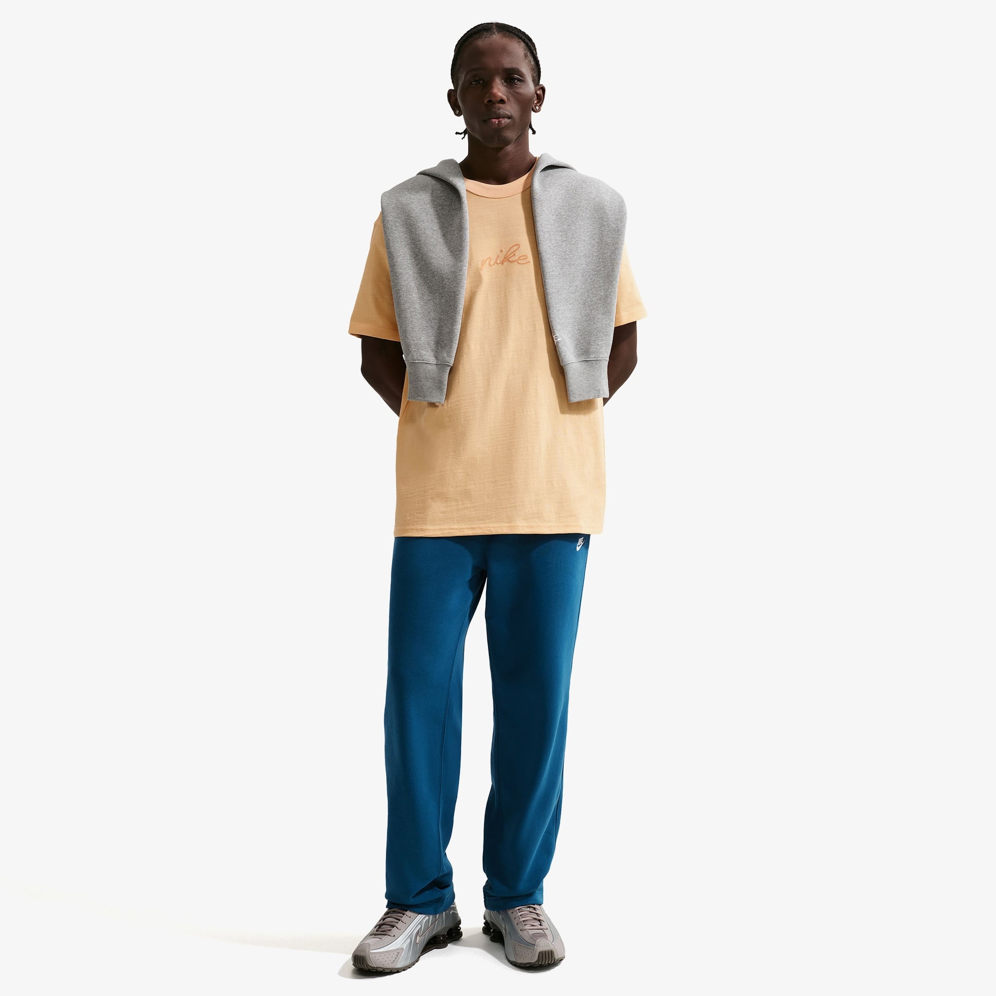 Nike Club French Terry Erkek Mavi Eşofman Altı