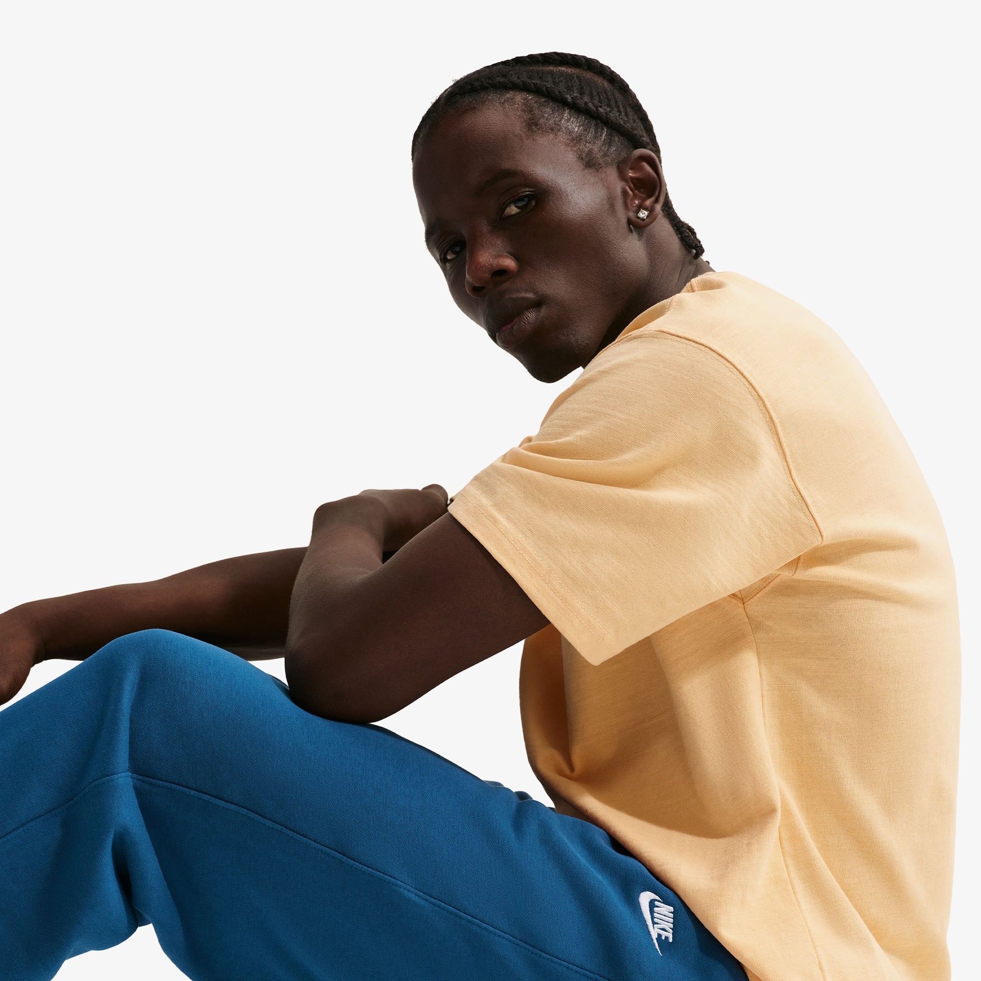 Nike Club French Terry Erkek Mavi Eşofman Altı