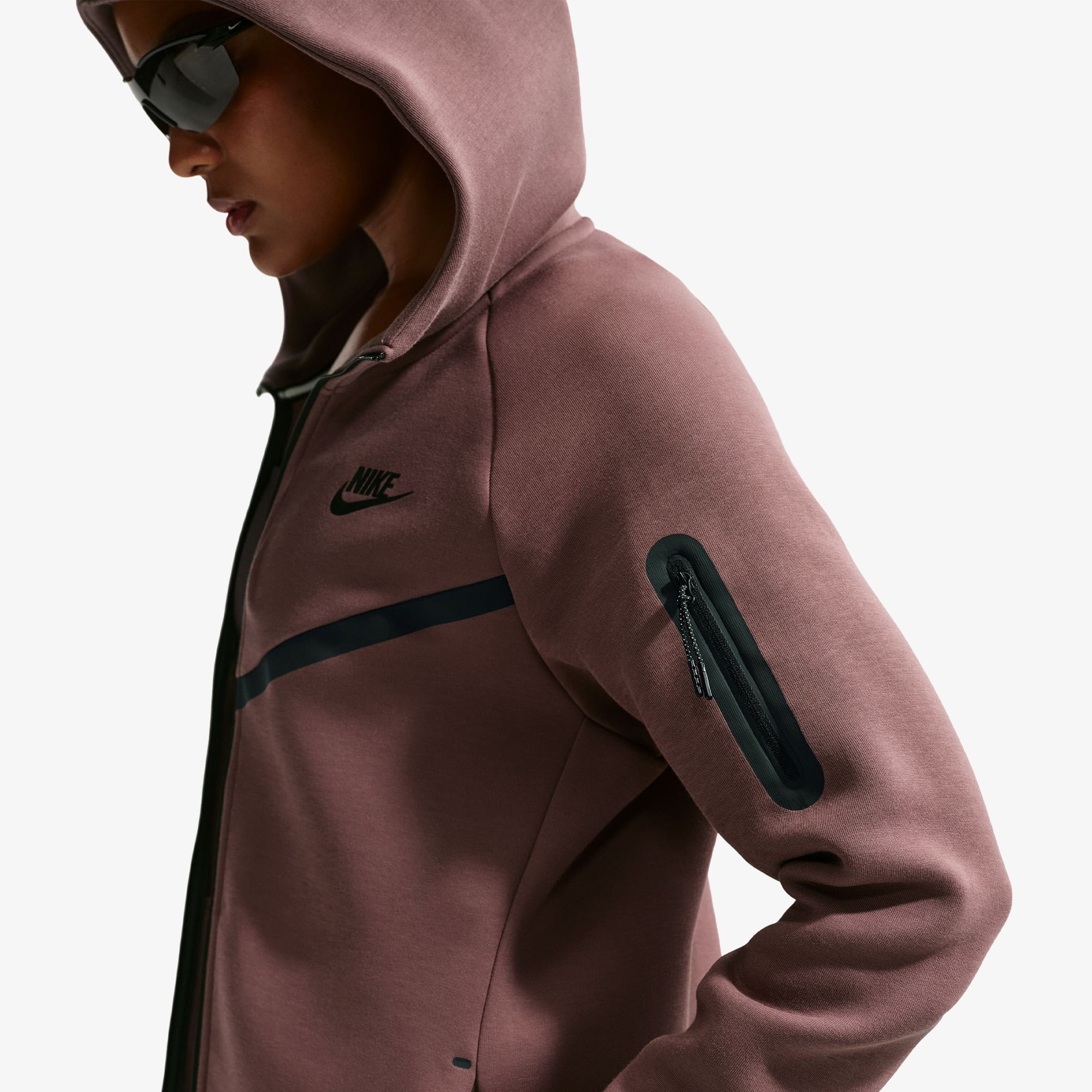 Nike Sportswear Tech Fleece Windrunner Kadın Pembe Hoodie