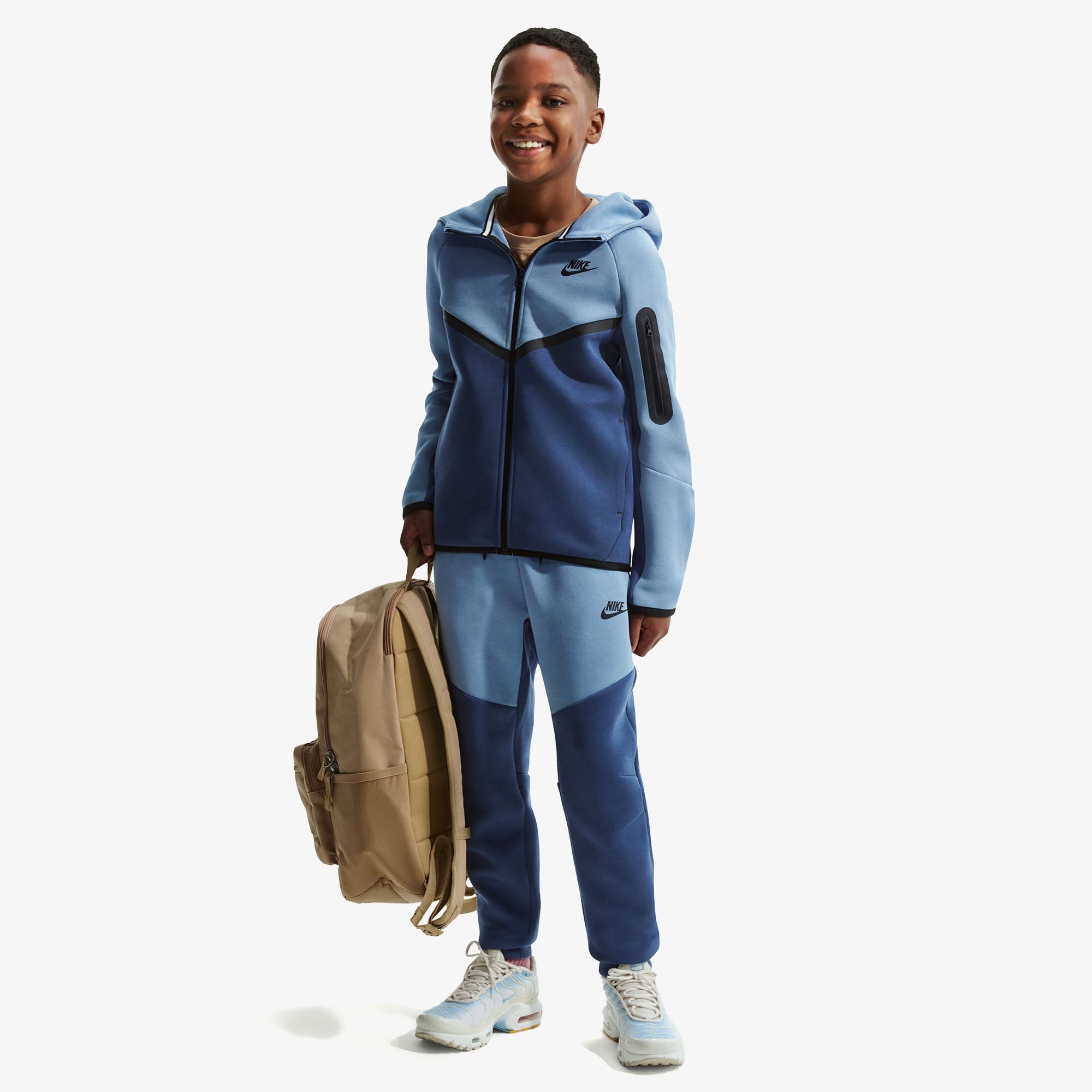 Nike Sportswear Tech Fleece Çocuk Mavi Eşofman Üstü