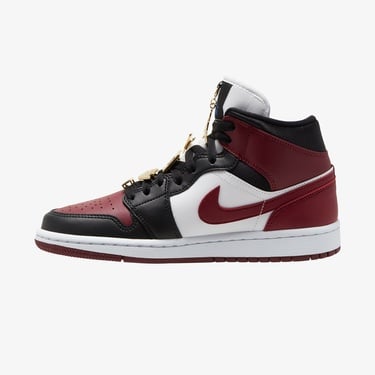  Jordan Air 1 Mid SE Kadın Bordo Spor Ayakkabı