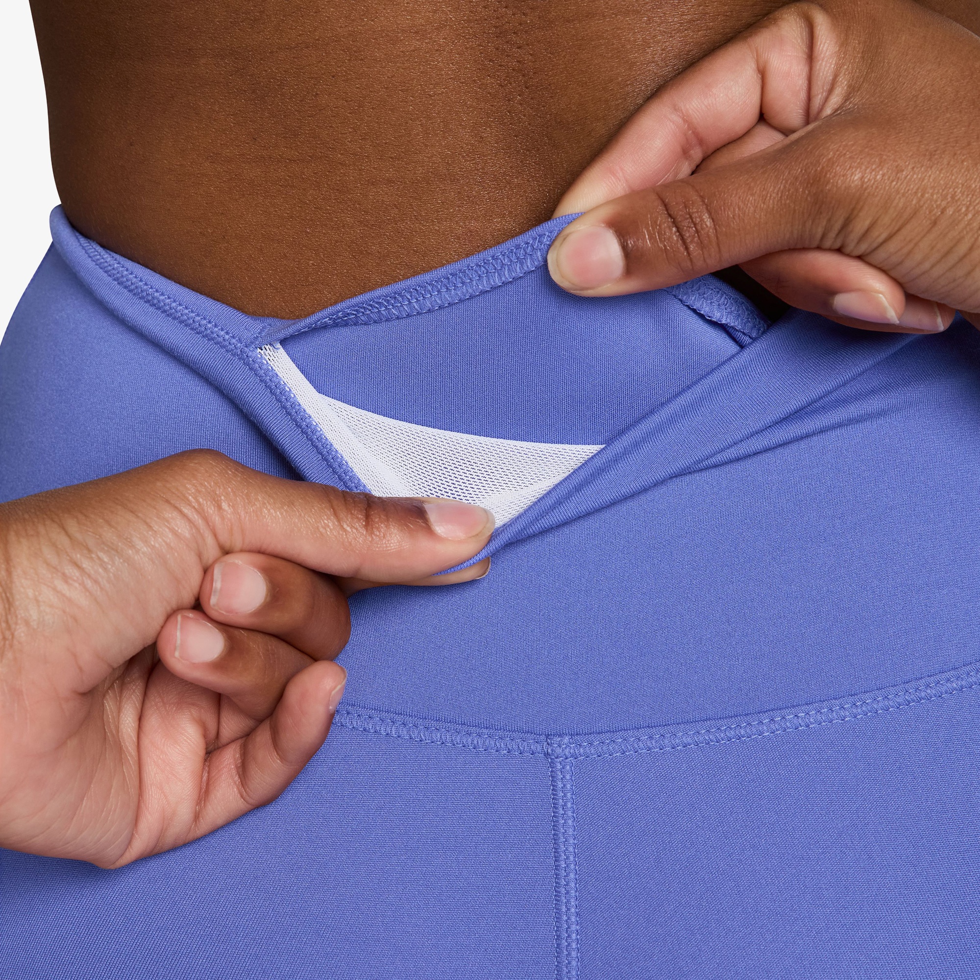 Nike Dri-Fit One Seamless Front Yüksek Belli Kadın Mor Tayt