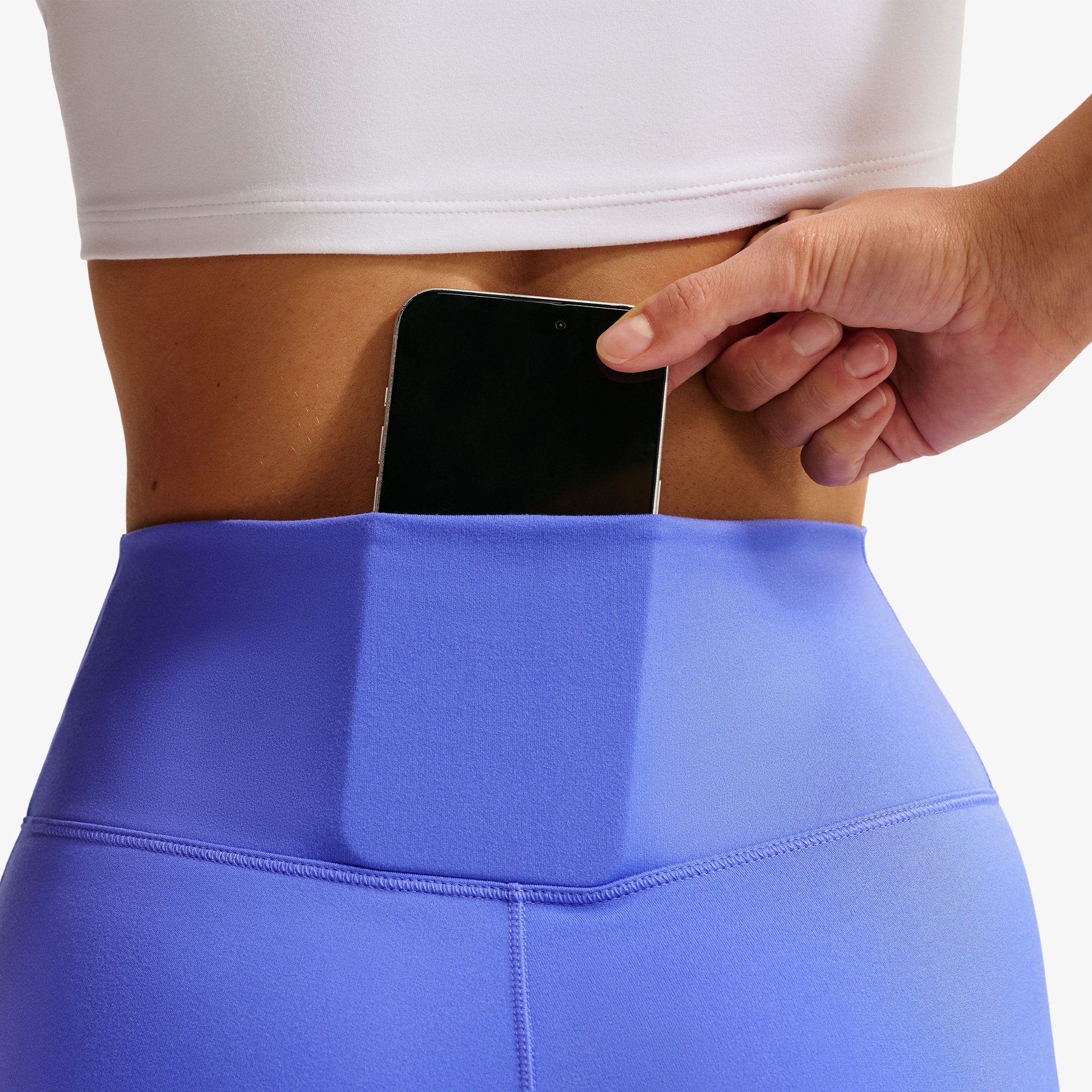 Nike Dri-Fit One Seamless Front Yüksek Belli Kadın Mor Tayt