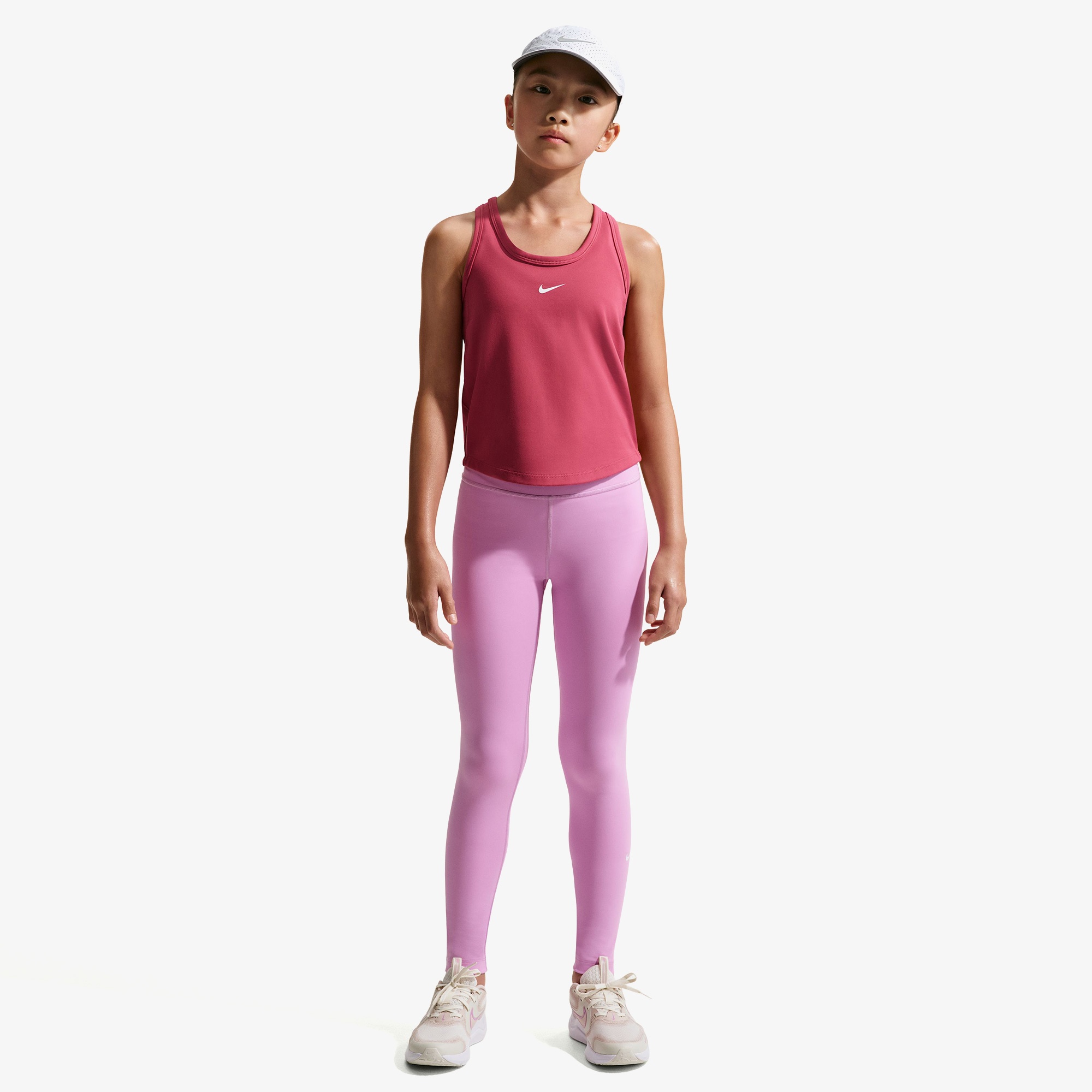 Nike Dri-Fit One Yüksel Belli Çocuk Pembe Tayt