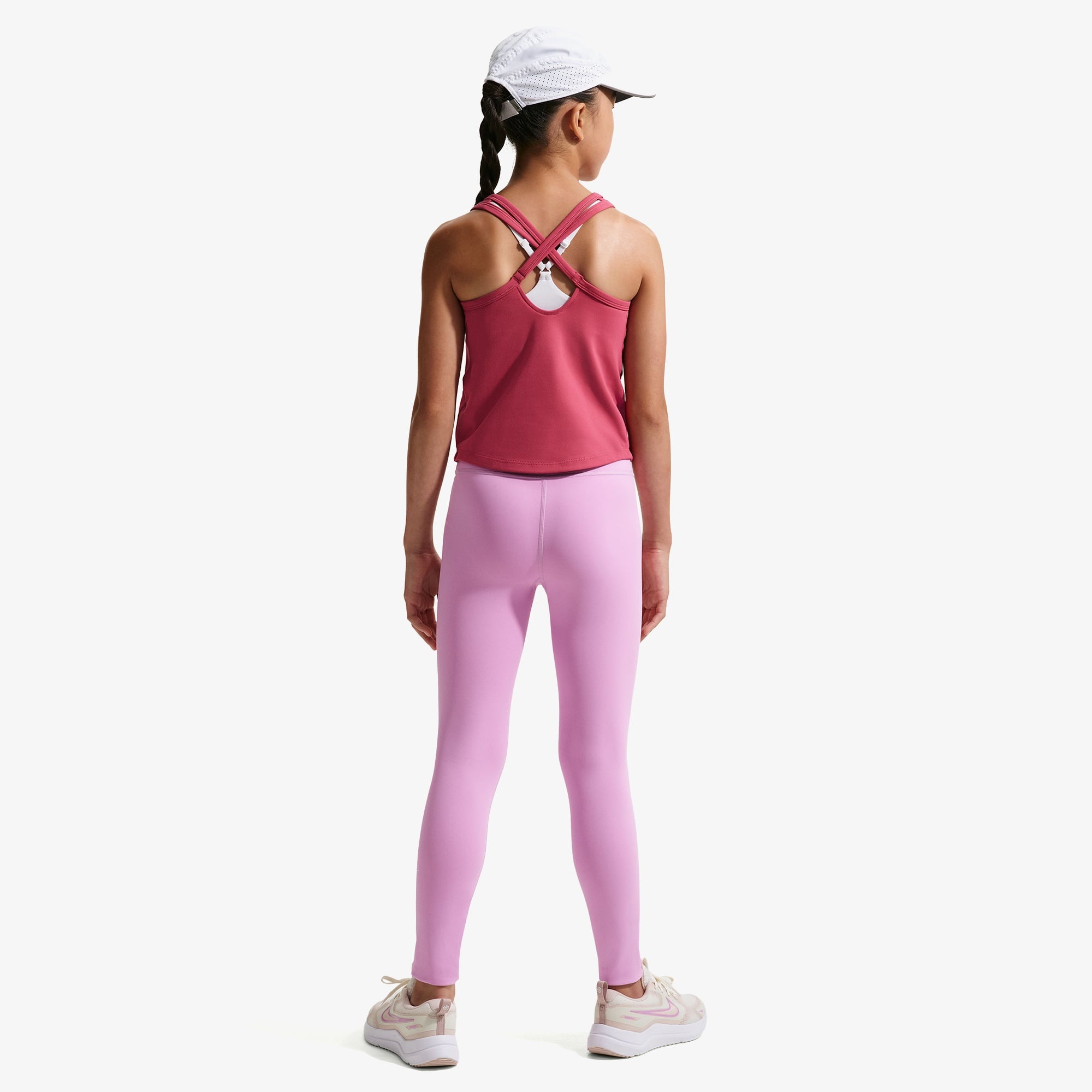 Nike Dri-Fit One Yüksel Belli Çocuk Pembe Tayt