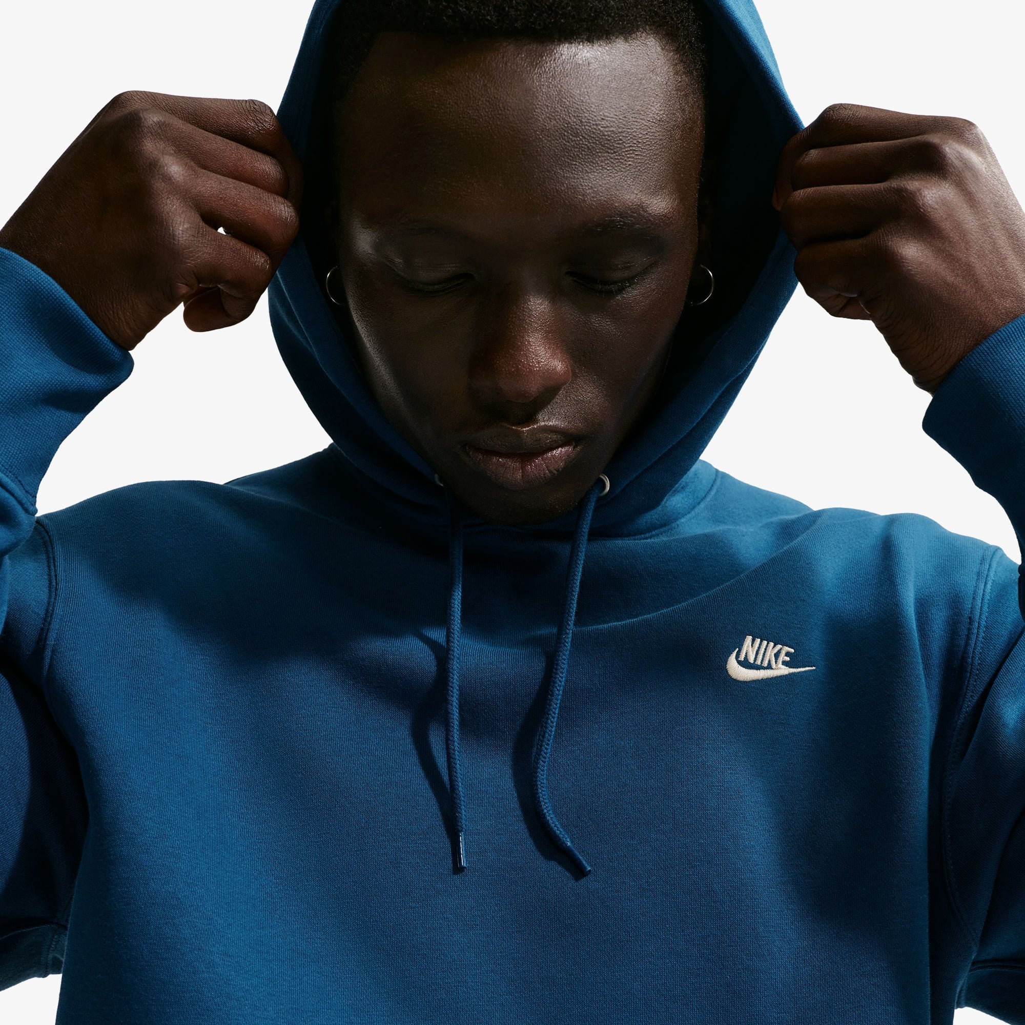 Nike Club Erkek Mavi Hoodie