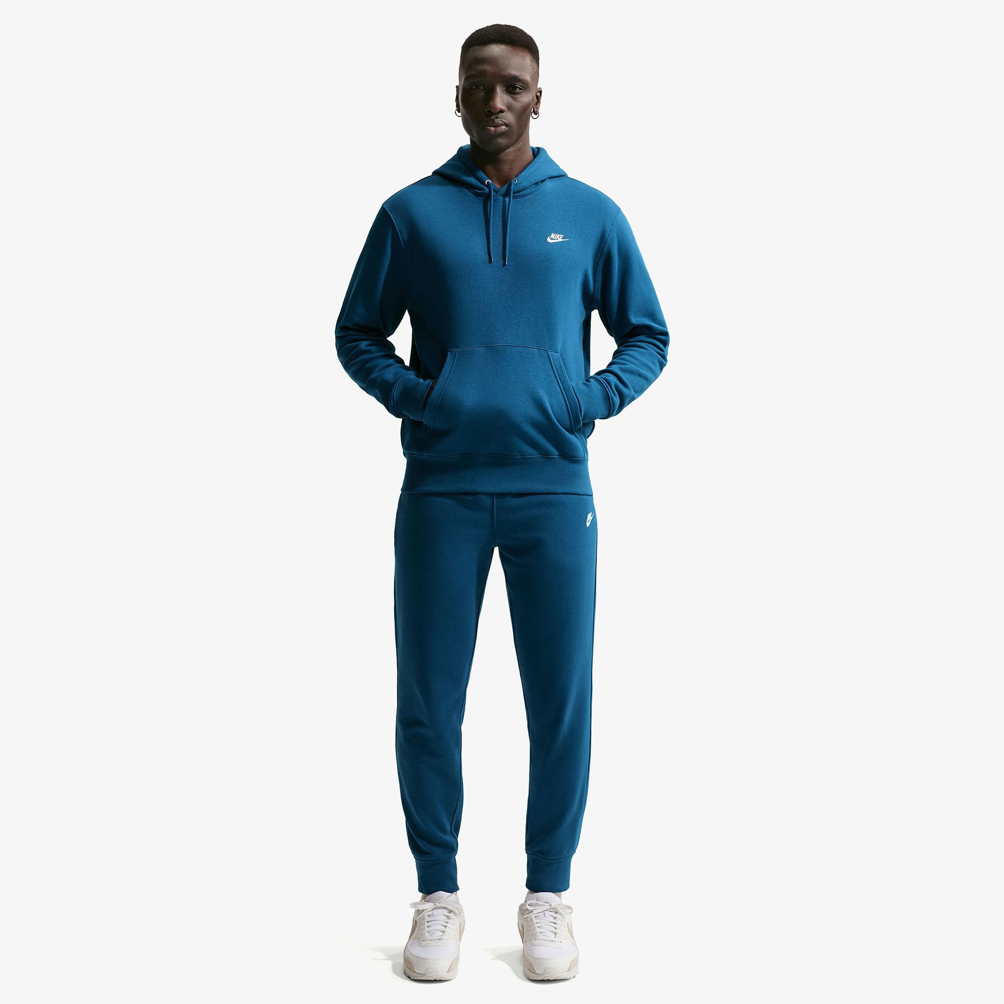  Nike Club Erkek Mavi Hoodie