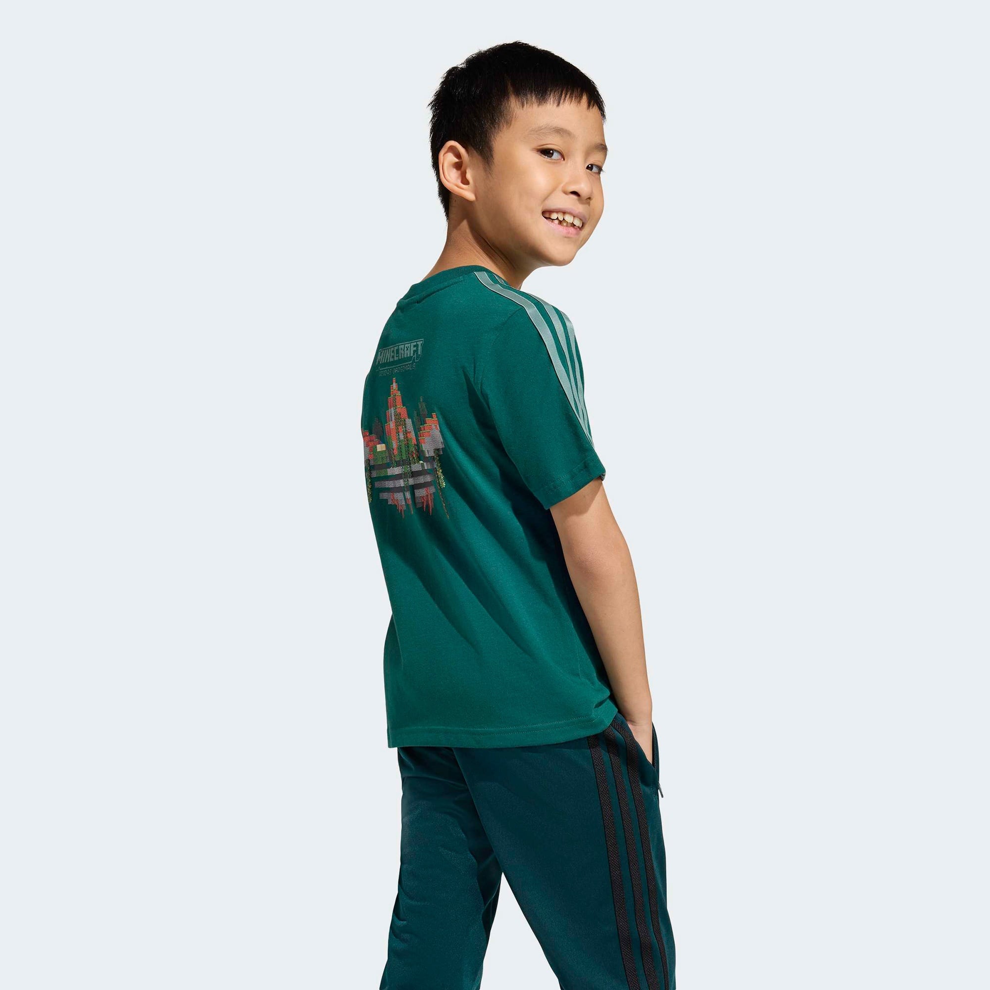 adidas Minecraft Çocuk Yeşil T-Shirt