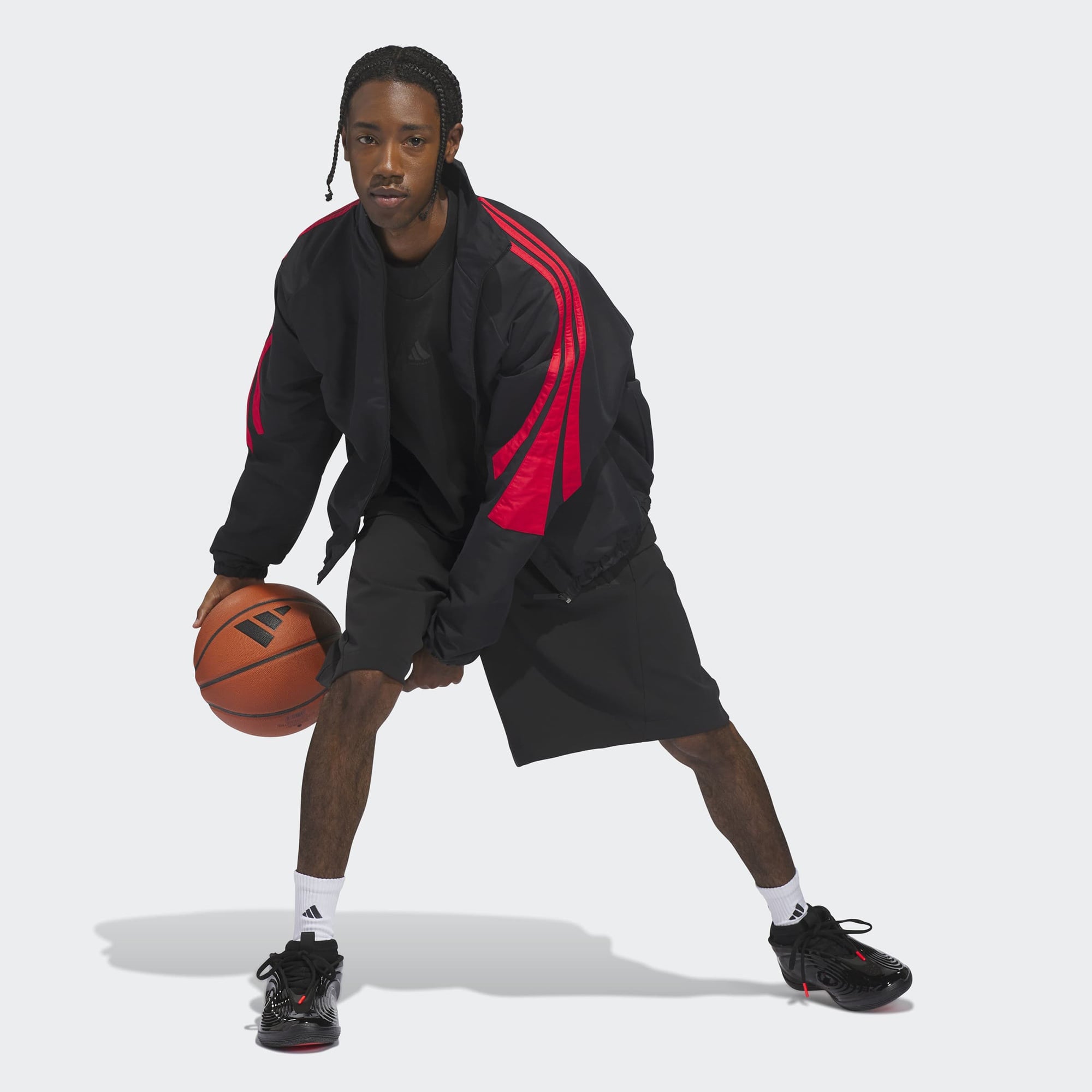 adidas Basketball Unisex Siyah Eşofman Üstü