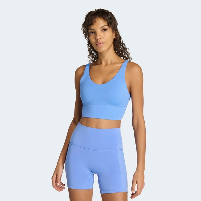  adidas 3-Stripes Studio All Me Kadın Mavi Bra