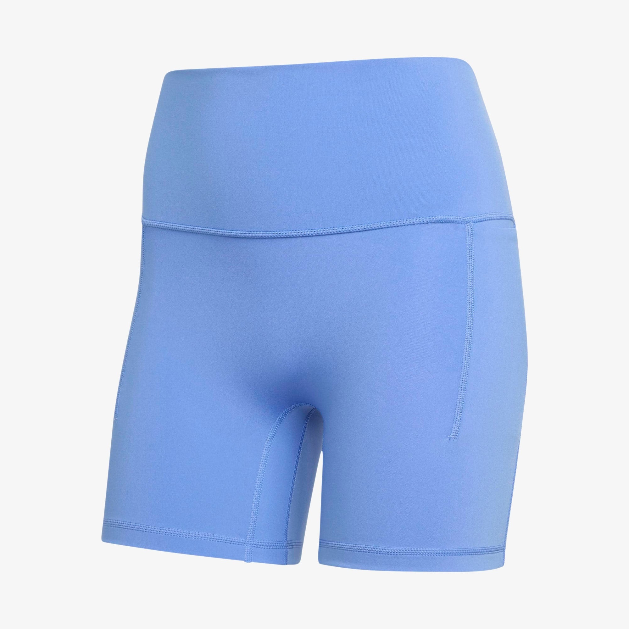 adidas 3-Stripes Studio All Me Booty Kadın Mavi Kısa Tayt