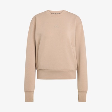  adidas Training Warm-Up Kadın Bej Sweatshirt