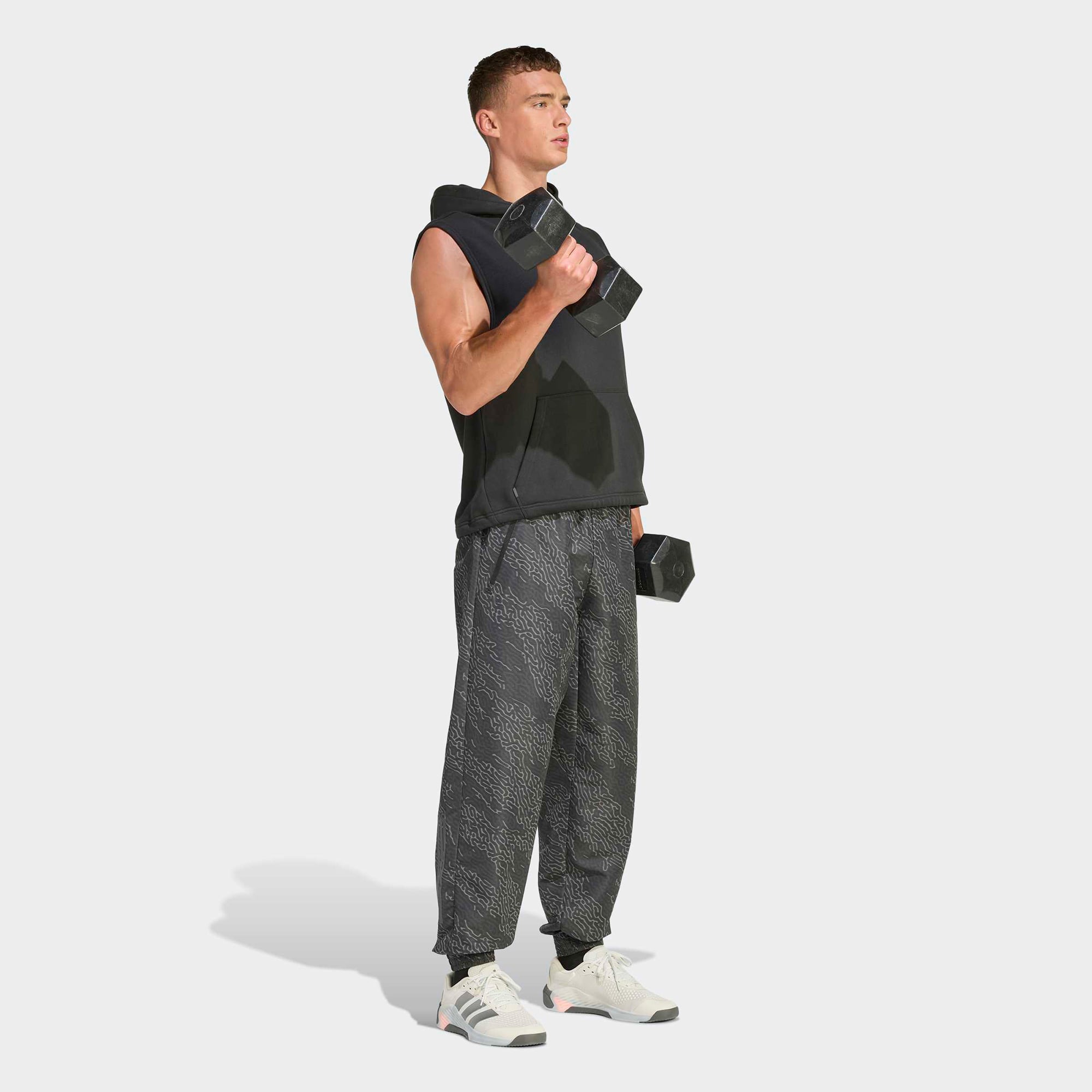  adidas Power Workout Erkek Gri Eşofman Altı