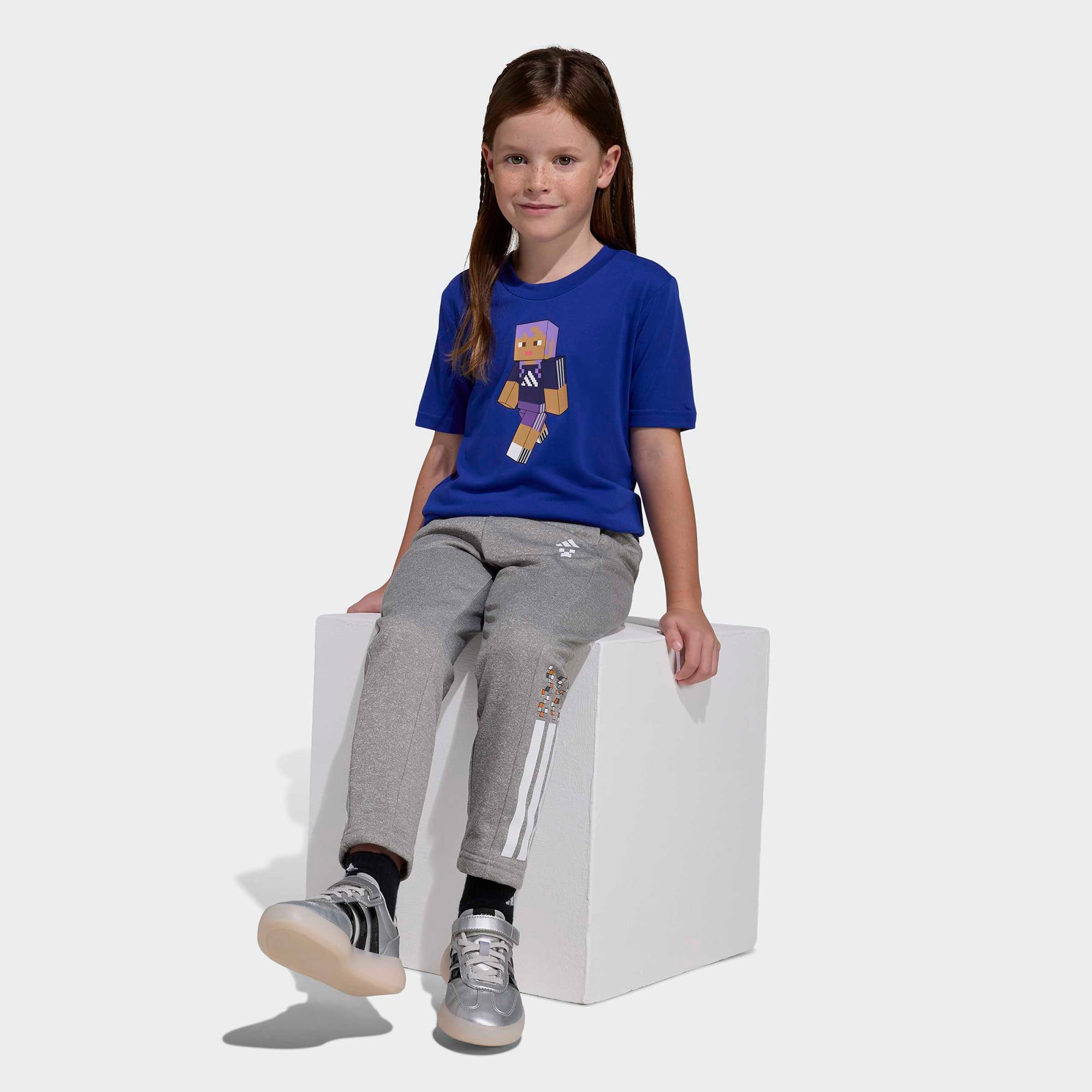 adidas Minecraft Training Çocuk Mavi T-Shirt