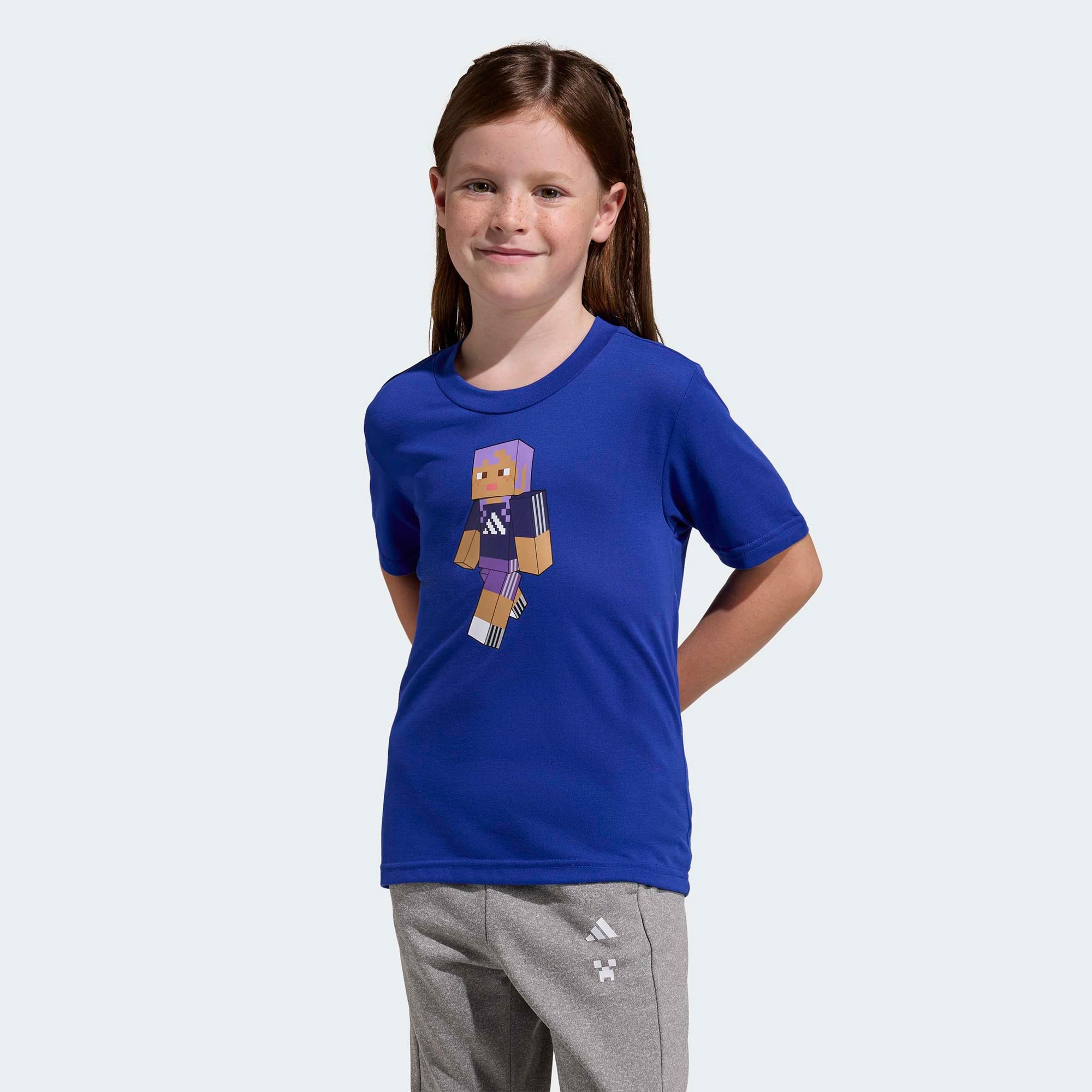 adidas Minecraft Training Çocuk Mavi T-Shirt