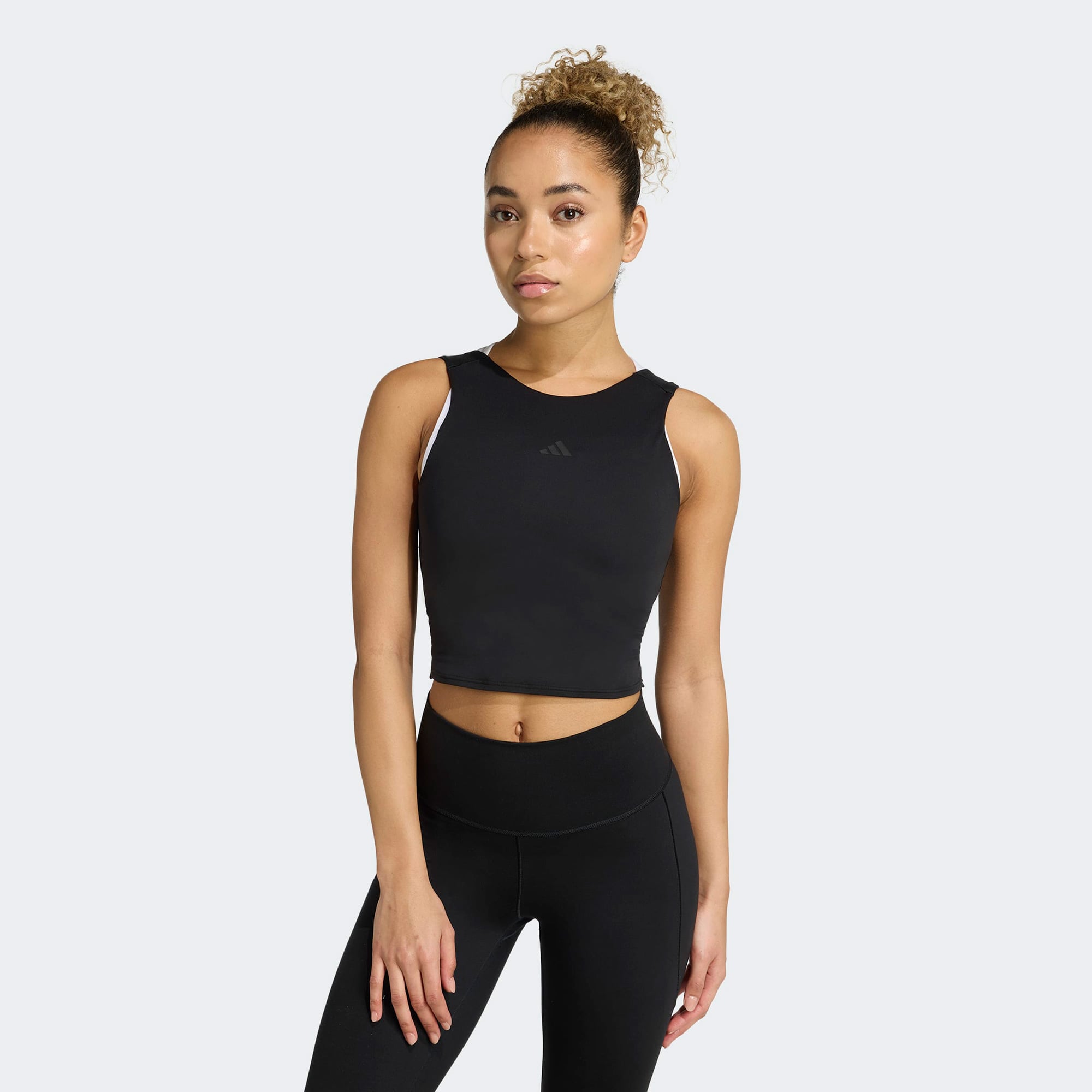 adidas Yoga Motion Kadın Siyah Crop T-Shirt