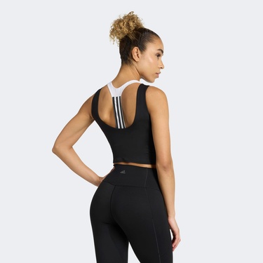  adidas Yoga Motion Kadın Siyah Crop T-Shirt