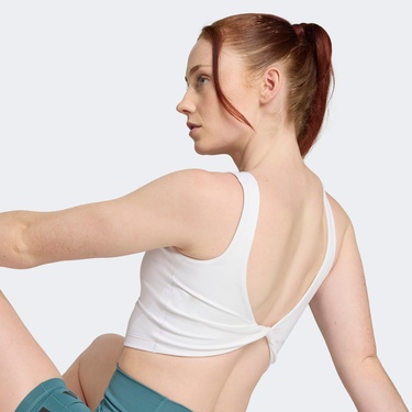  adidas Optime Power Kadın Beyaz Crop T-Shirt