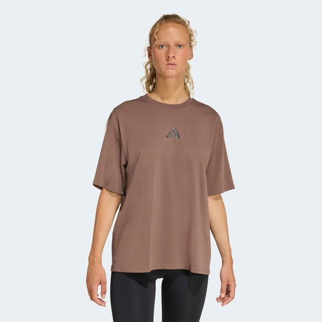  adidas Climacool Animal Training Graphic Kadın Kahverengi T-Shirt