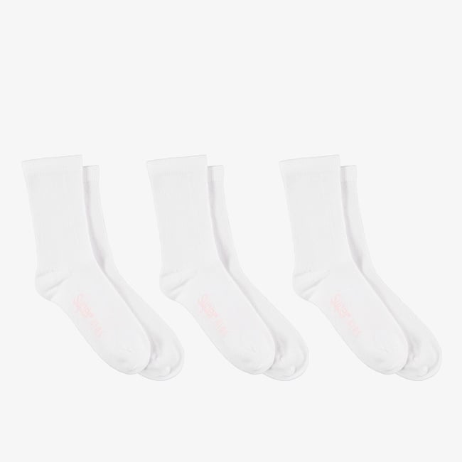  UNITED4 Classic 3lü Çocuk Beyaz Çorap